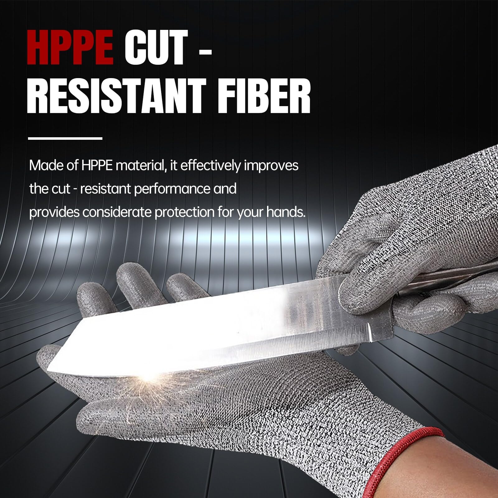 Forcefield Cut Resistant Glove, Aramid Fibre Palm Coated With Blue Crinkle Latex