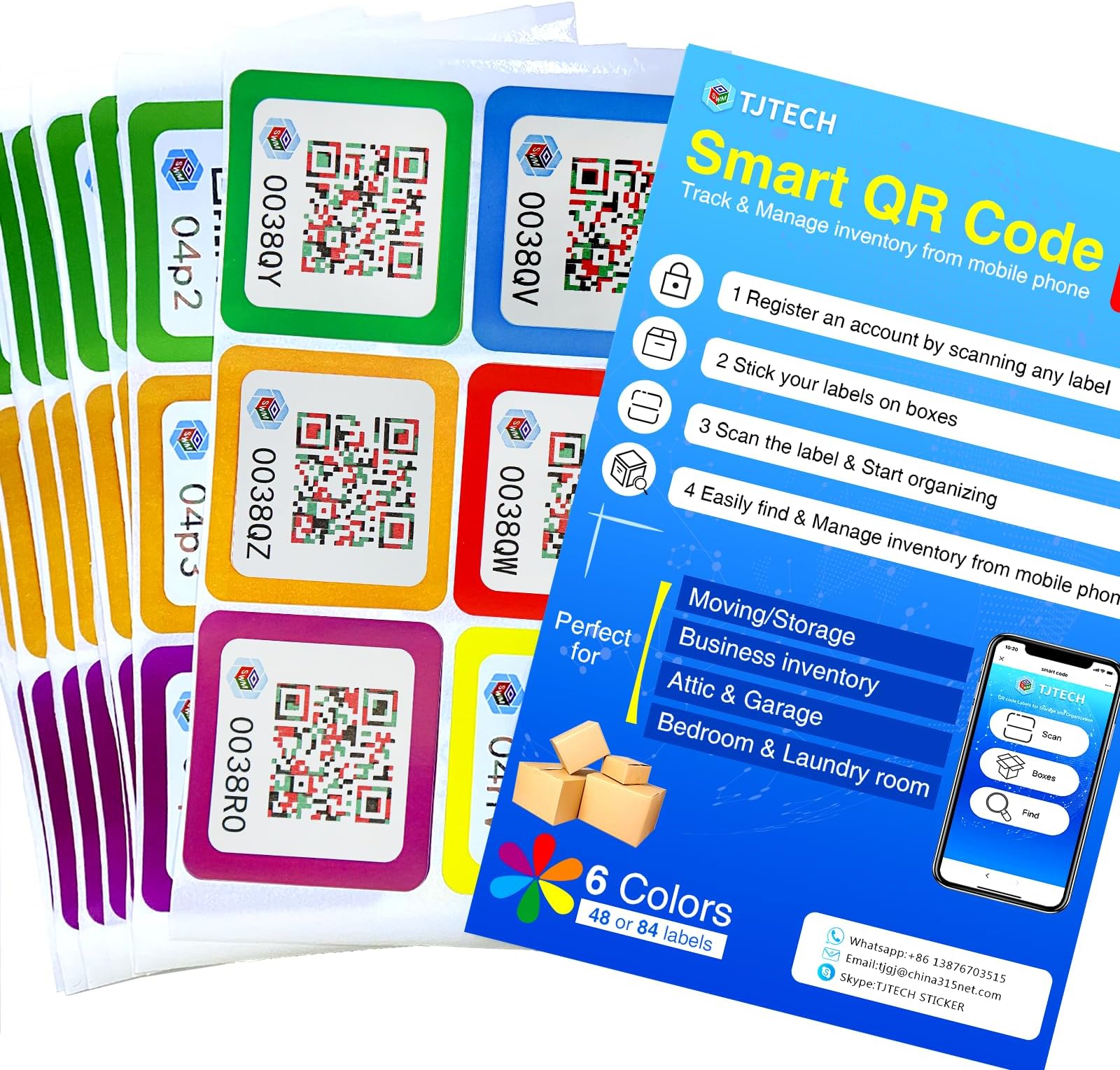 QR Code Labels for Storage & Organization Advanced Inventory QR Code