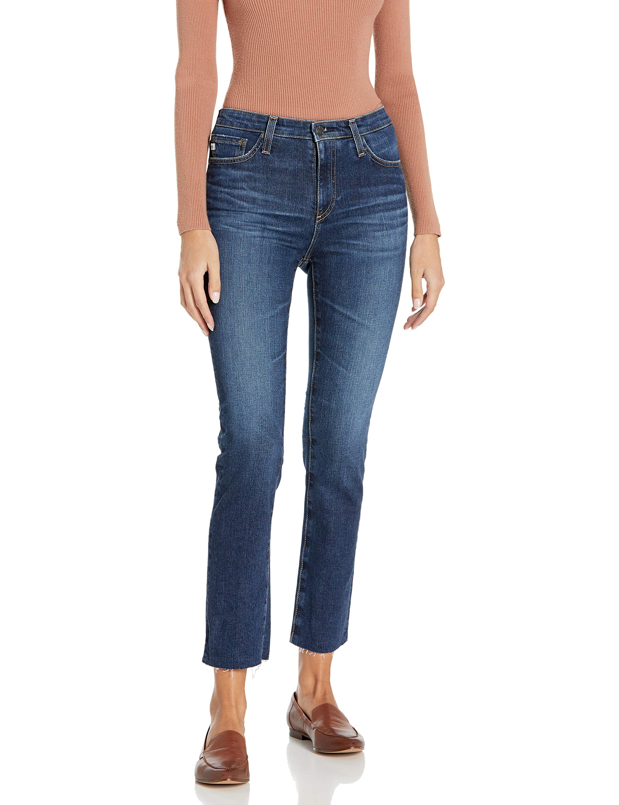 AG Adriano Goldschmied Women's Isabelle High-Rise Straight Leg Crop Jean
