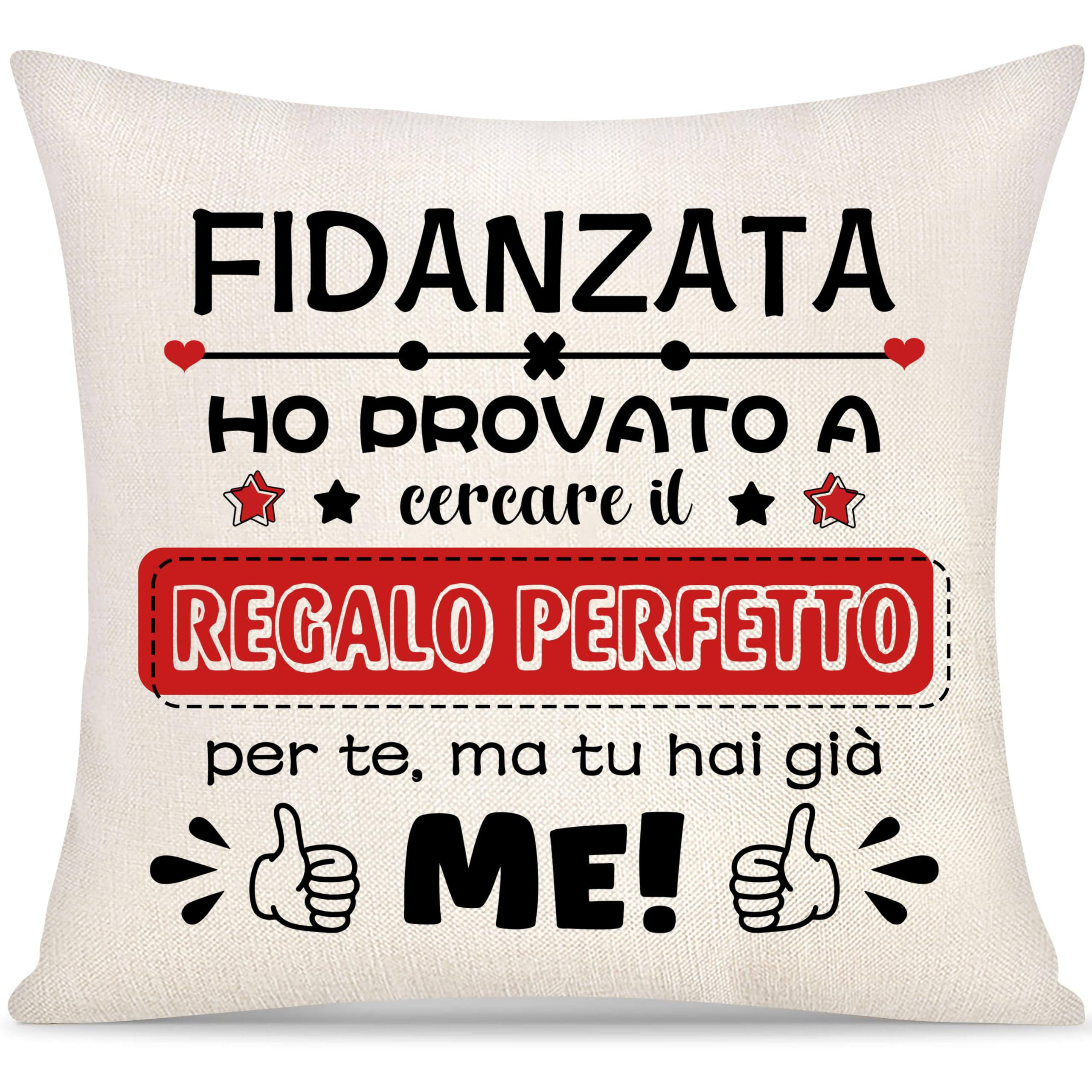 Fidanzata Copricuscino Regalo per Donna da Fidanzato Amante Regalo di San Valentino Anniversario Decorativi Regalo di Natale Compleanno Ho Provato a Cercare il Regalo Perfetto per te (Fidanzata-a)