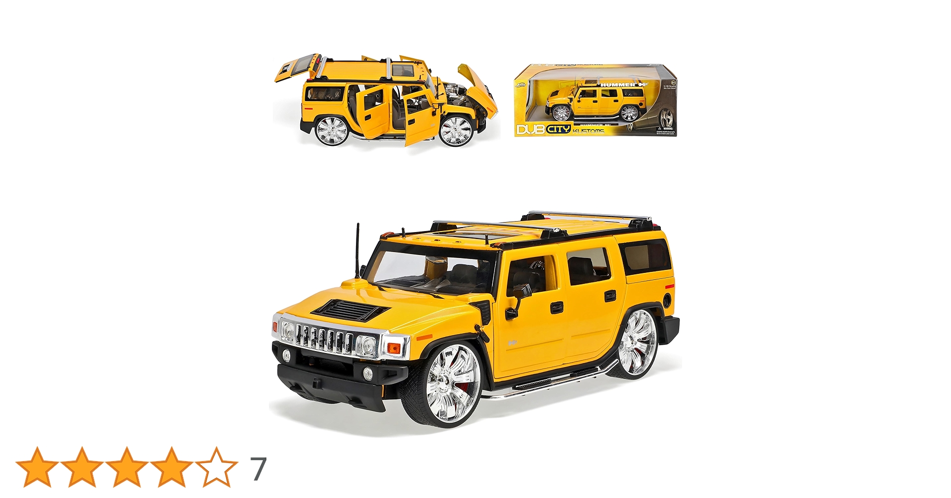 Hummer H2 H 2 SUV Gelb 1/18 Jada Modellauto Modell Auto