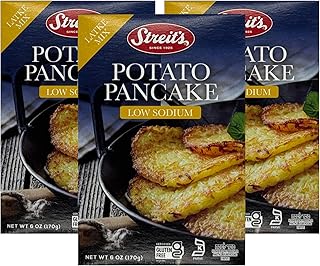 Streit's Low Sodium Potato Pancake Mix - Kosher Certified, Suitable for Passover, Gluten Free, No MSG Added, Just Add Water, Vegan-Friendly, Family Owned (6oz, Pack of 3)