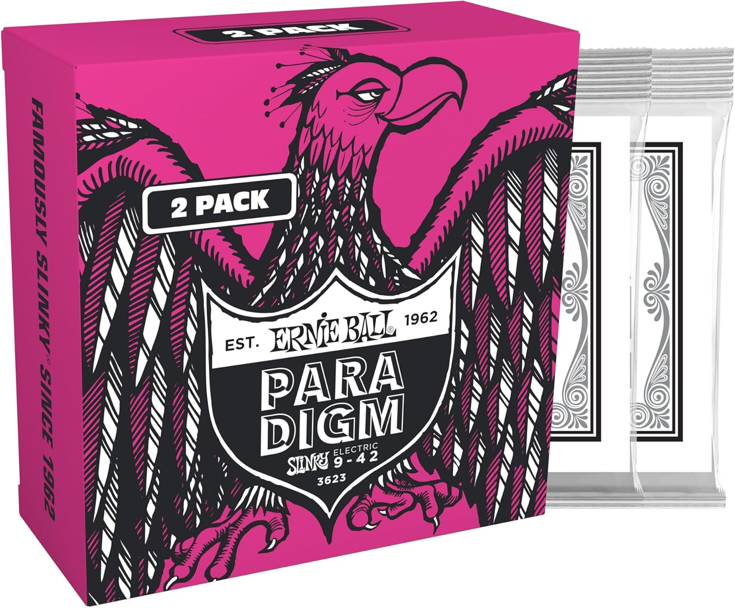 Ernie Ball Super Slinky Paradigm Electric Guitar Strings Amazon Exclusive 2 Pack 9-42 (P03623)