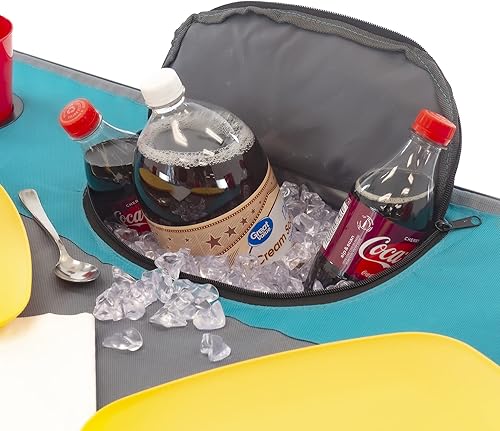 Miniatura 9 de Creative Outdoors - Mesa plegable con enfriador integrado, 42.5 pulgadas de largo x 27.5 pulgadas de ancho x 27.5 pulgadas de alto, 4 portavasos,