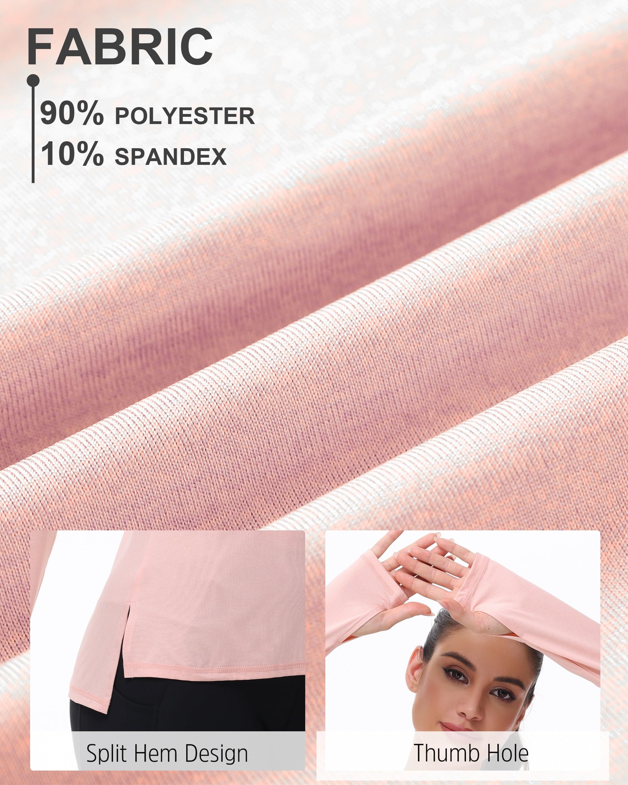 Maglietta da donna UPF 50+ a maniche lunghe con protezione solare UV Quick Dry Rash Guard da nuoto per attività all'aperto per pesca, corsa e allenamento