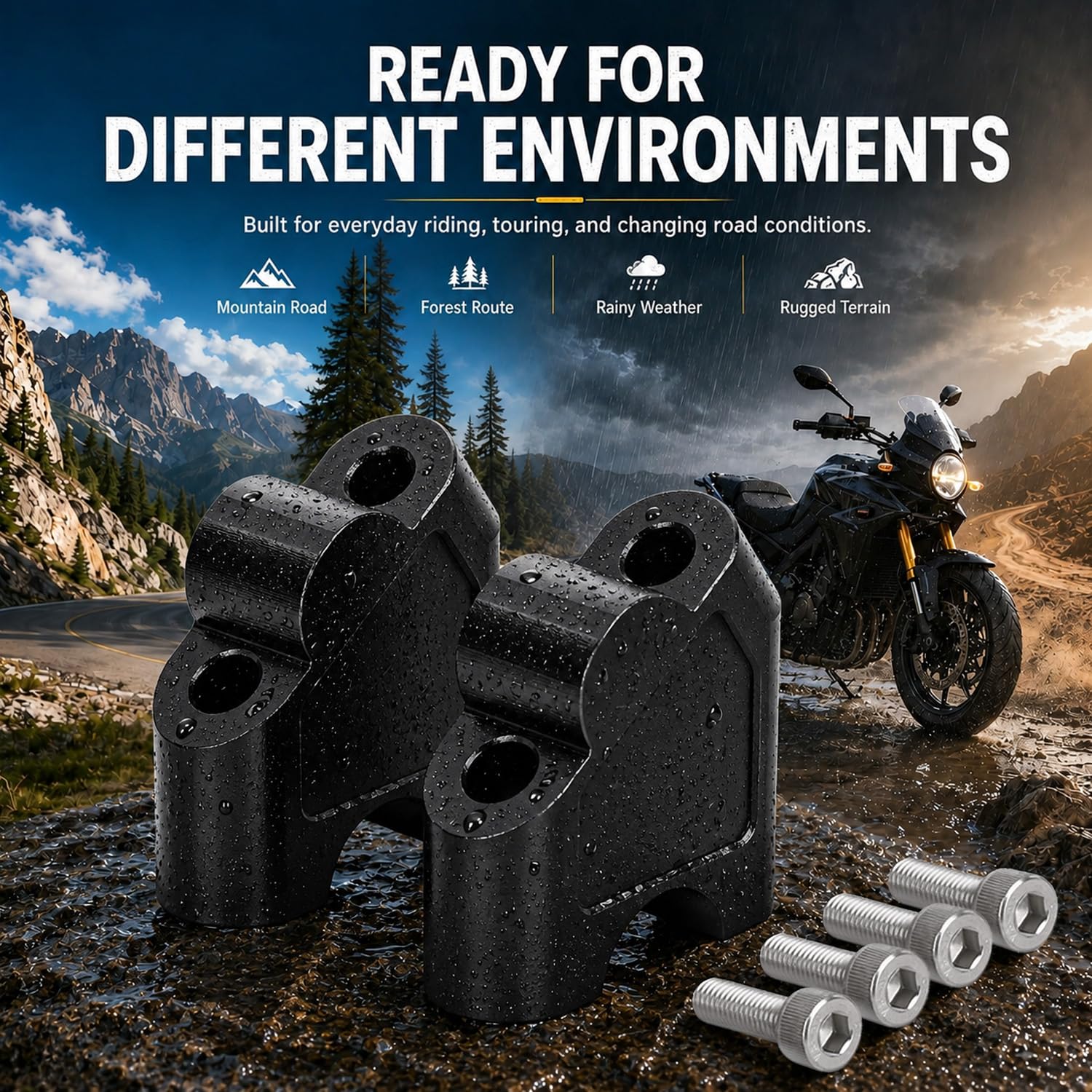 Rehausse Guidon Moto 22mm,pour GSF 1250S 2007-2016 SV650 2016-2018 | Rehausse Guidon pour SV1000 2003-2007 DL250/V-STROM 250 2017-2018 GW250 S/F 2013-2017