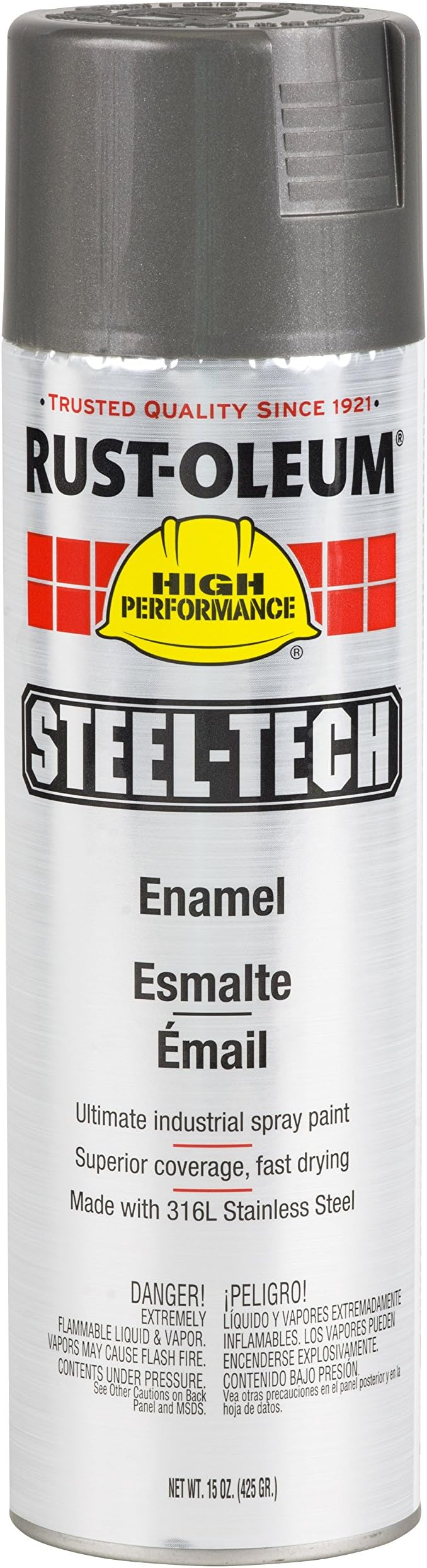 Rust-Oleum 268863 Steel-Tech Spray Paint, 20-Ounce, Stainless Steel, 6-Pack