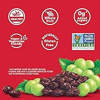 Vista 2 de Sun-Maid California Sun-Dried Raisins - Paquete de 2 bolsas resellables de 32 onzas, aperitivo de frutas secas para almuerzos, aperitivos