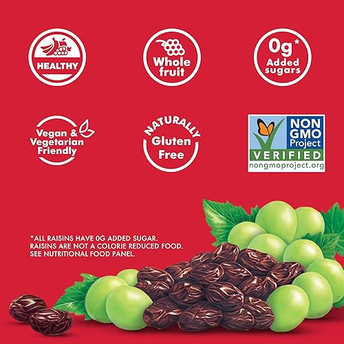 Miniatura 2 de Sun-Maid California Raisins  Bolsas de 32 onzas  Paquete de 2  Frutas secas naturales enteras  Sin sabores artificiales  Sin OMG  Apto para veganos