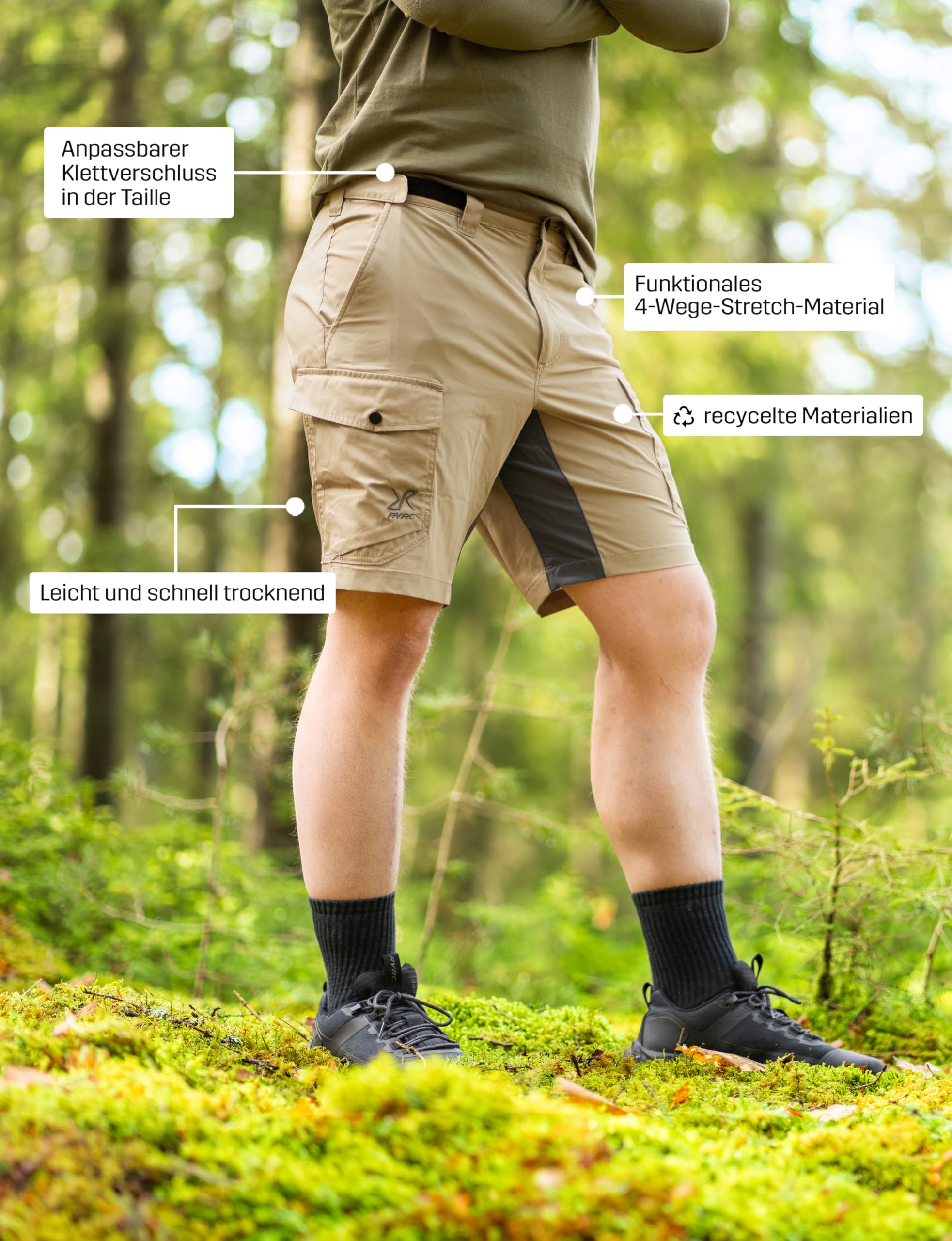 RevolutionRace Rambler Lightweight Pro Shorts für Herren, Leichte Kurze Hose und Wandershorts für Herren