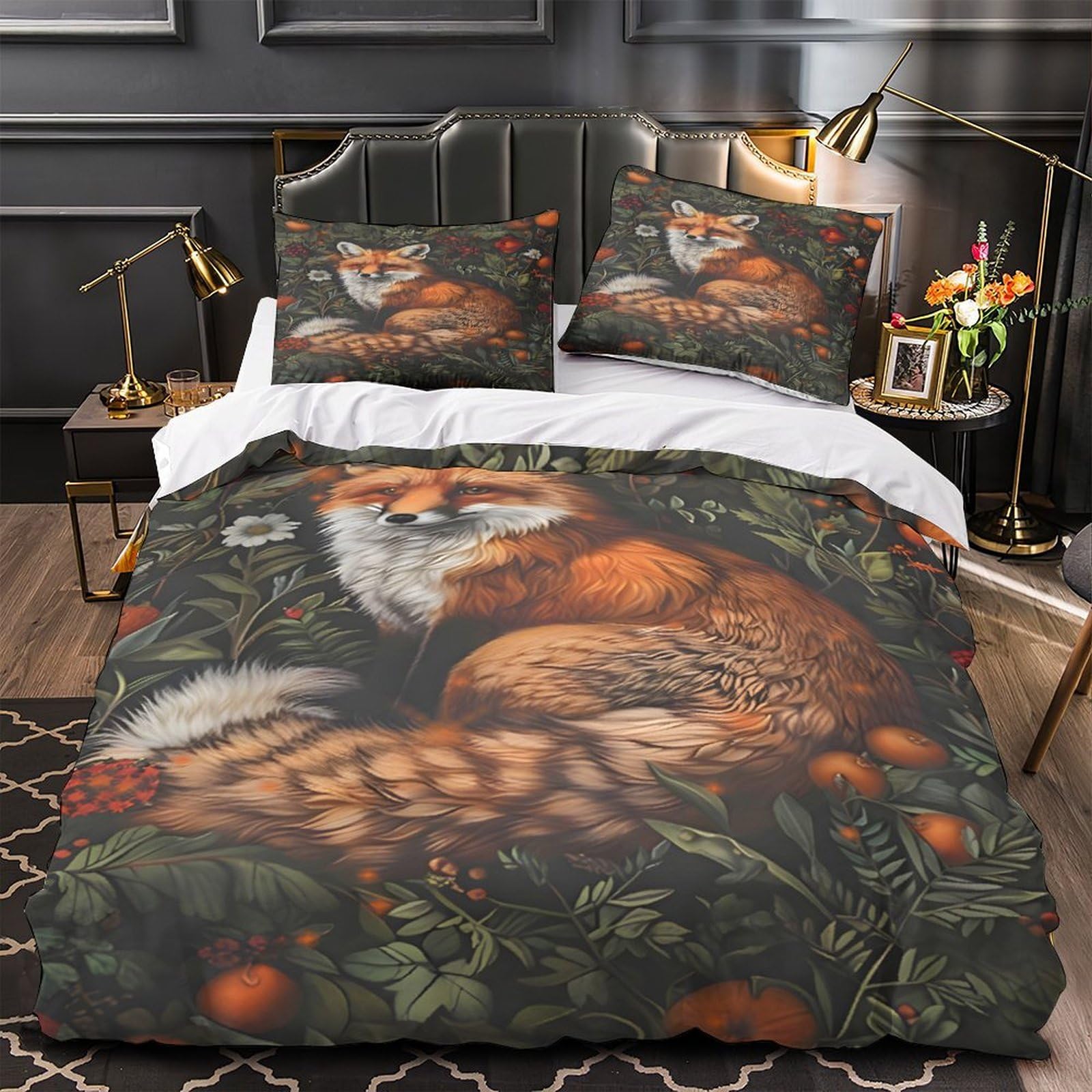Parure de lit forêt 3D pour relooker la chambre d'un ado ou grand lit king