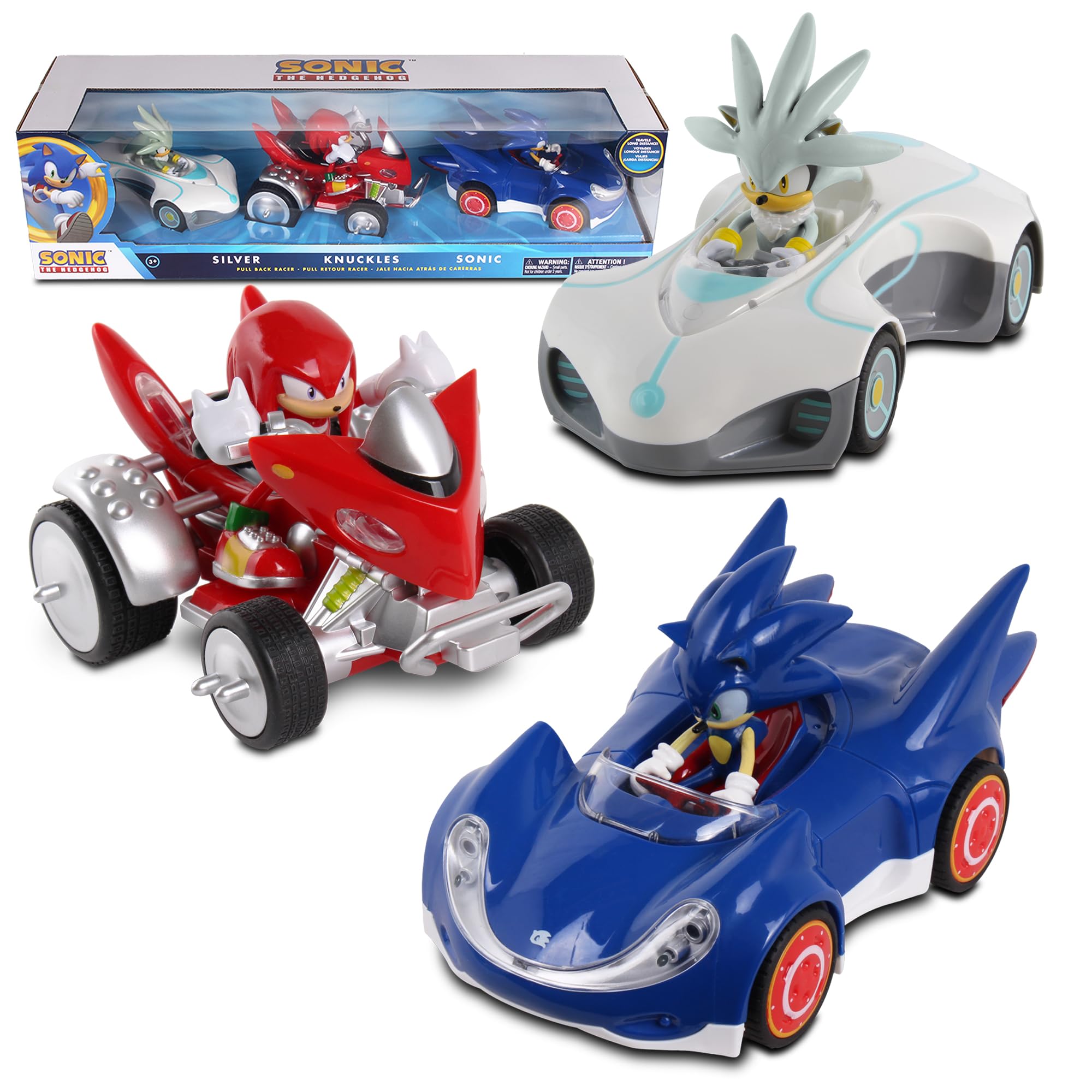 Amazon.com: NKOK Sonic Pull Back (Large) 3PK Sonic, Knuckles