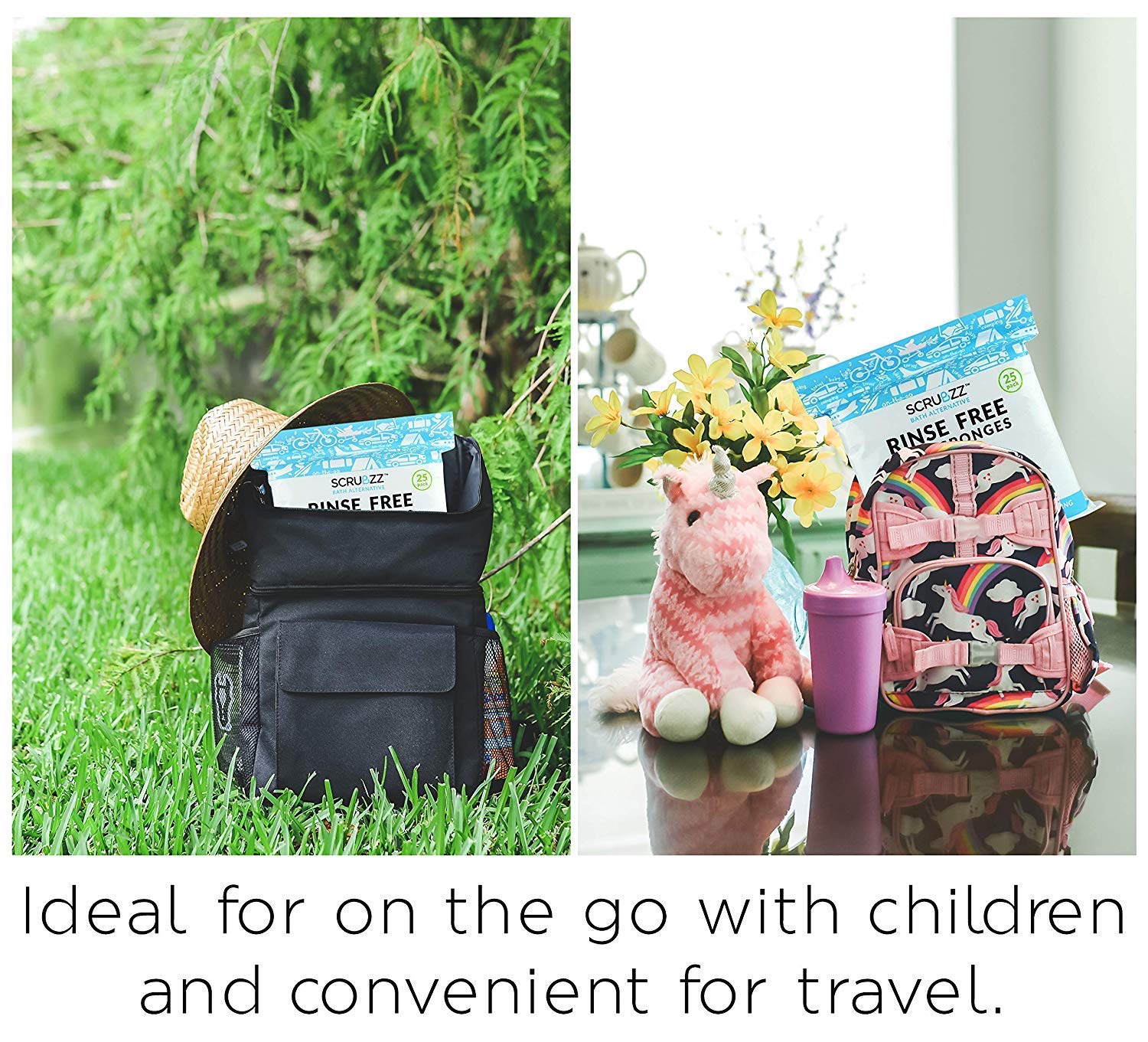 Scrubzz Disposable No Rinse Bathing Wipes - All-in-1 Single Use Shower Wipes, Simply Dampen, Lather, and Dry Without Shampoo or Rinsing (Unscented, 75 Count (Pack of 3) : Health & Household