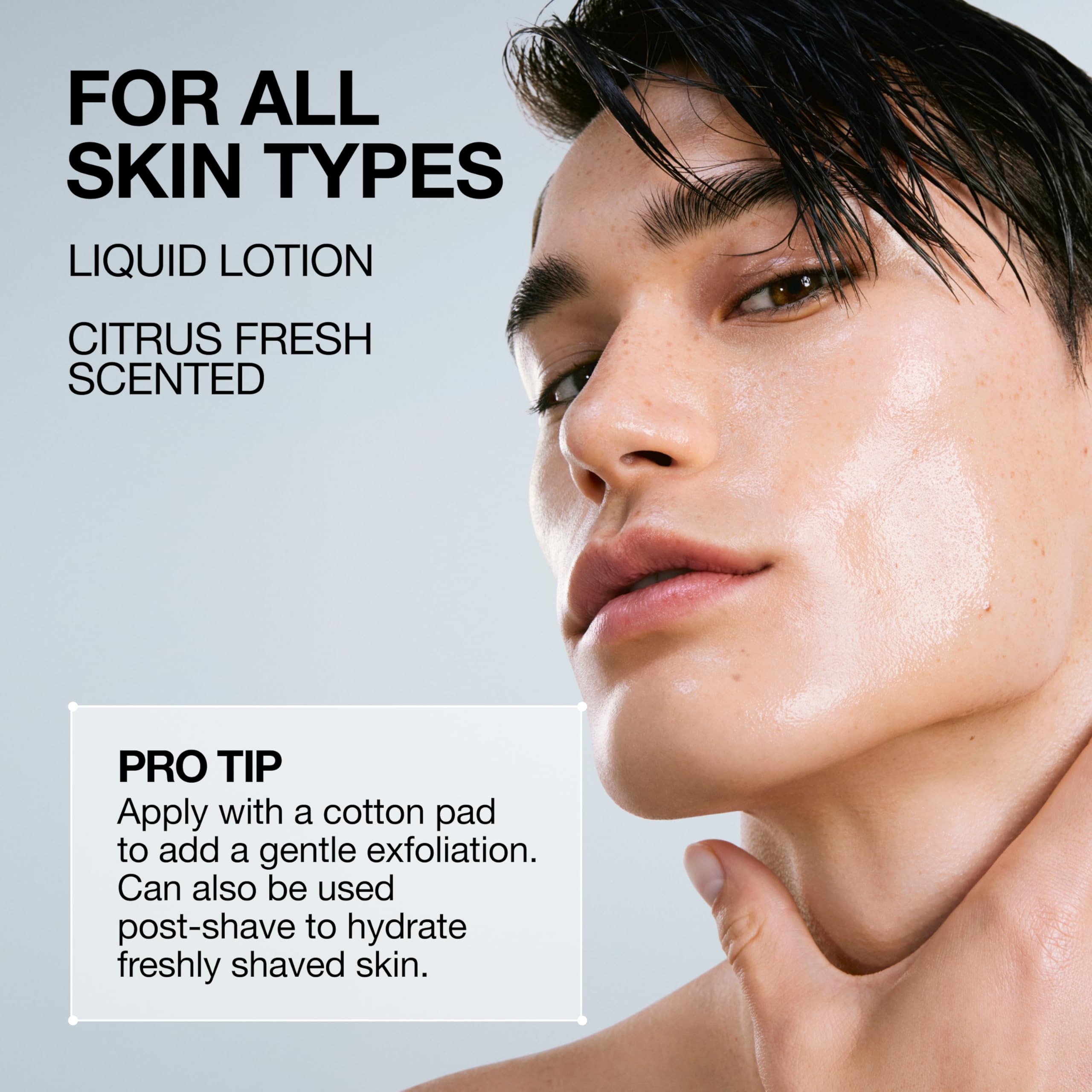 Lab Series Men's Daily Rescue Water Lotion Toner - Moisturizing Essence Skin Care for Men - Hydrating Face Toner with Niacinamide, 6.7 Fl Oz
