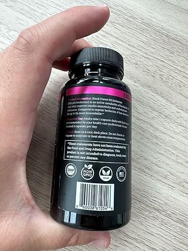 Miniatura 6 de Black Forest 5X Berberina un suplemento de dihidroberberina (súper berberina ahora 5 veces más eficaz que el HCL de berberina regular) Mejor