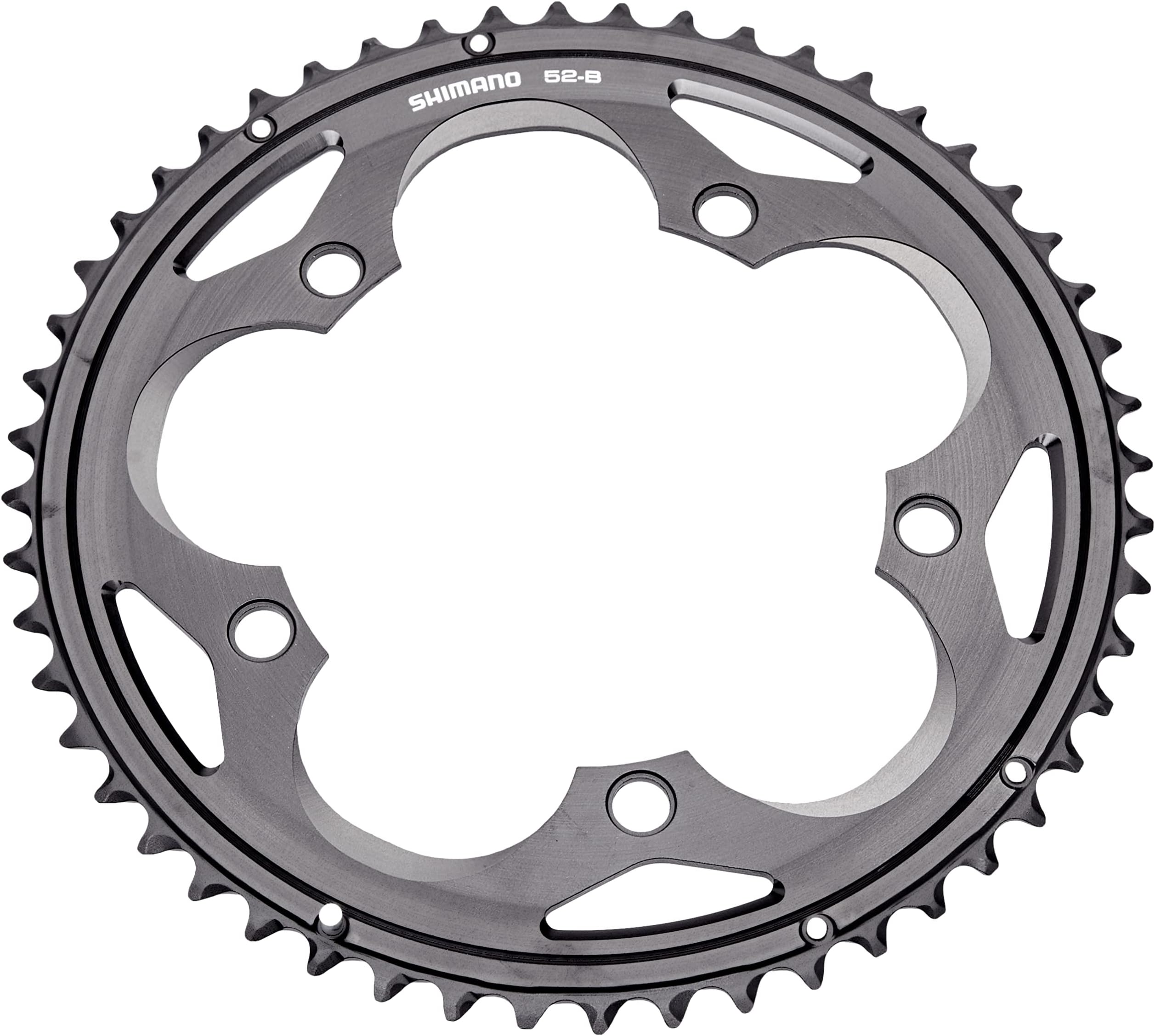 CHAINRING 52T Shimano 105 FC5700L BLACK 52T - DOUBLE 2 X 10 Outer Road Bike Chainring B-Type Y1M398140