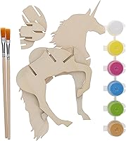 Vista 7 de LEISURE ARTS - Rompecabezas 3D, kit de 14 piezas, unicornio de construcción de madera, kits de construcción de madera, proyectos de bricolaje