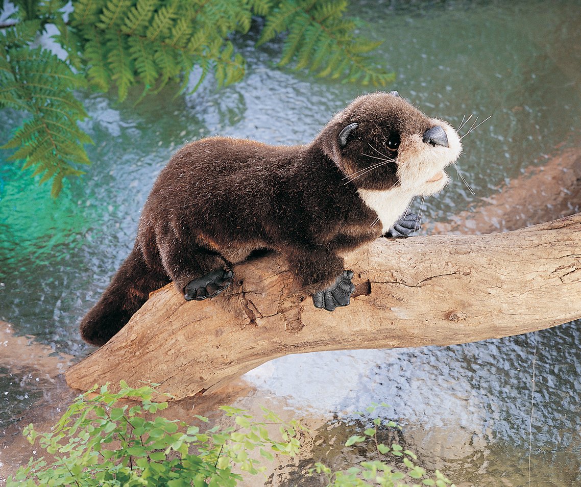 Folkmanis River Otter Hand Puppet, Brown, 1 EA - Image 4