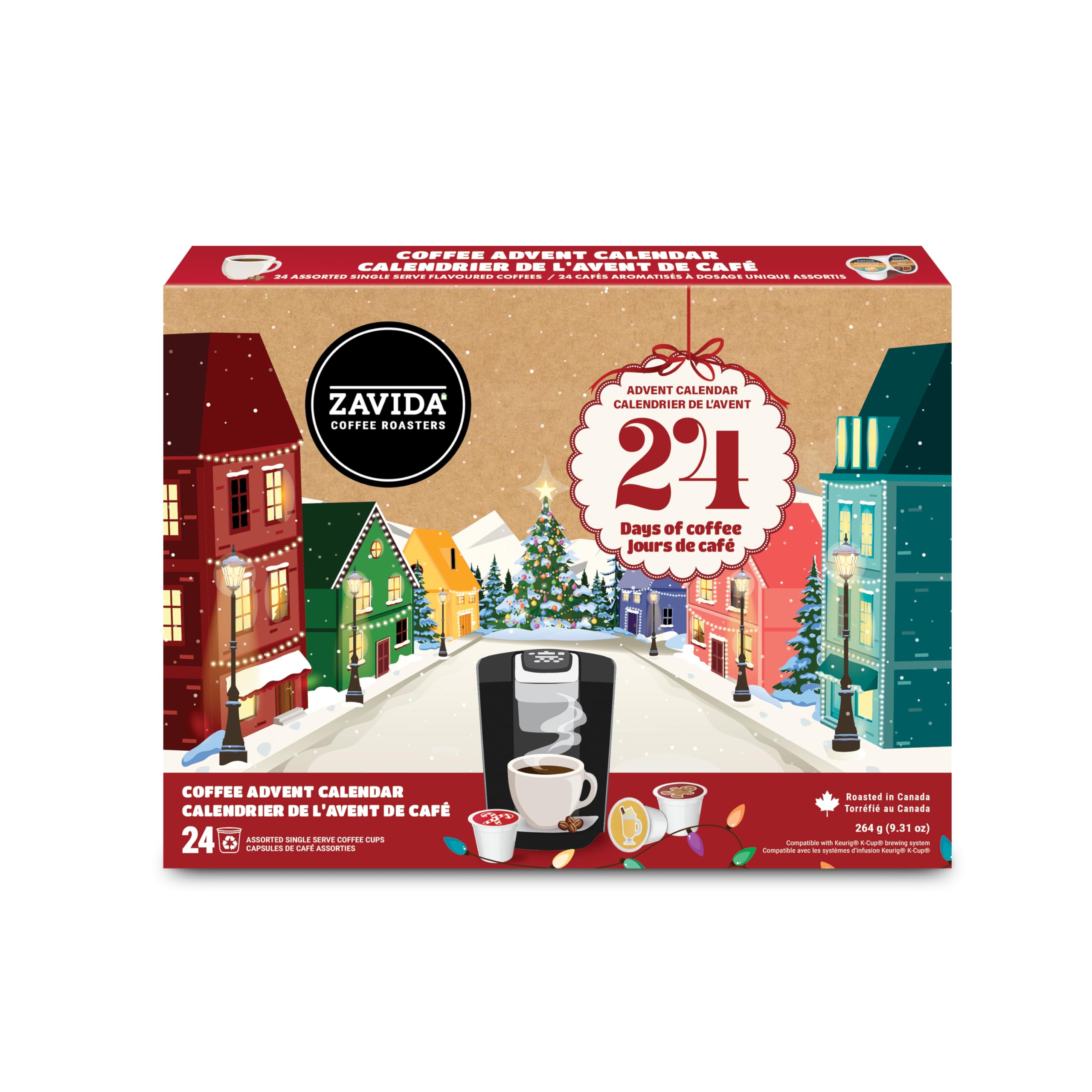 Zavida 24 Days of Coffee Advent Calendar - Keurig®-Compatible