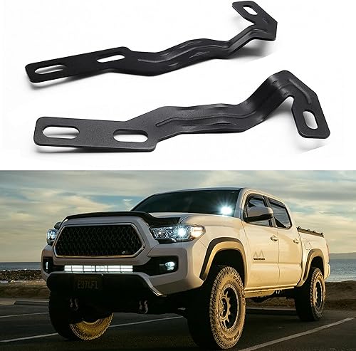 Soporte de luz de zanja para Toyota Tacoma 2016-2021, soportes de montaje LED de bisagra de capó para Toyota Tacoma de 3 generación