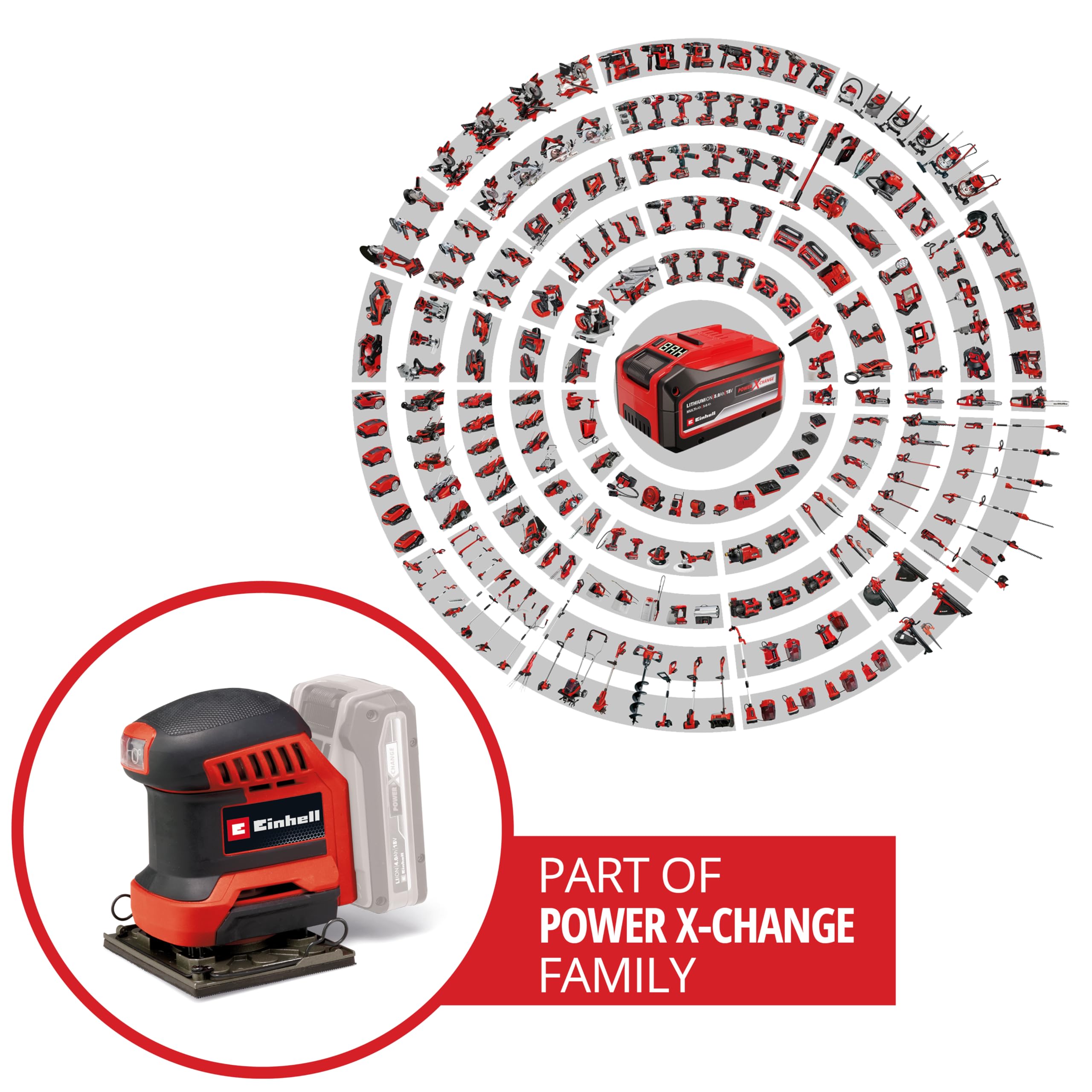 Einhell TE-OS 18/113 Akumulatorowa szlifierka oscylacyjna 18 V Li-Solo Power X-Change 1,8 mm