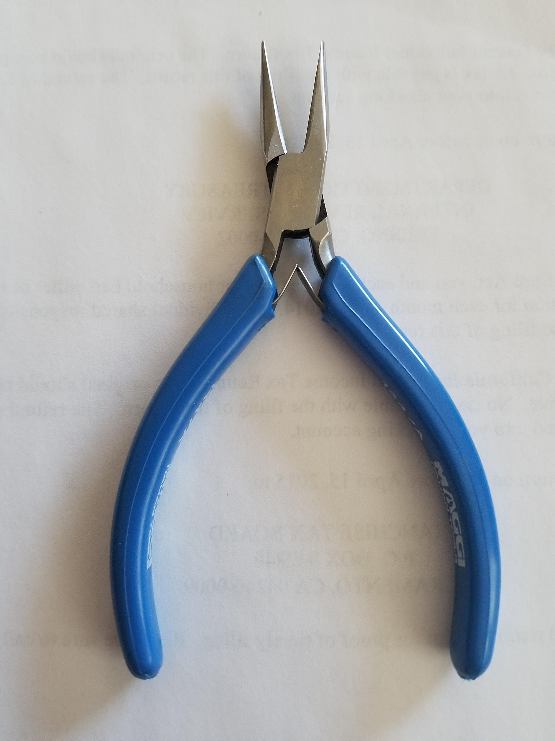 UNI-FIT by MAGGI 115mm ULTRA FINE CHAIN NOSE PLIER, Radiuses, Inside Jaws Smooth, Nose Length: 23mm - Head Thickness: 6mm - Tip Width: 1mm - Tip Depth: 1mm