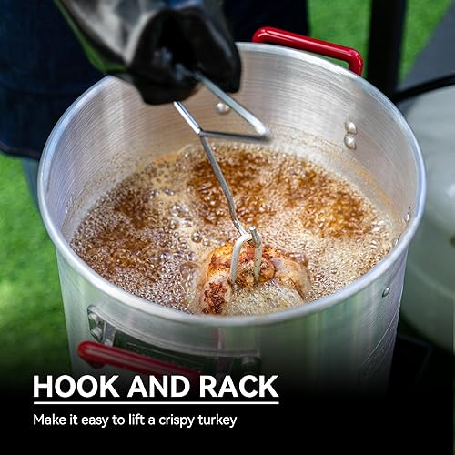 Miniatura 5 de CreoleFeast TFS3000L - Juego de ollas de aluminio de 30 cuartos de galón, 50,000 BTU propano y pavo, para cocinar al aire libre, TFS3000L