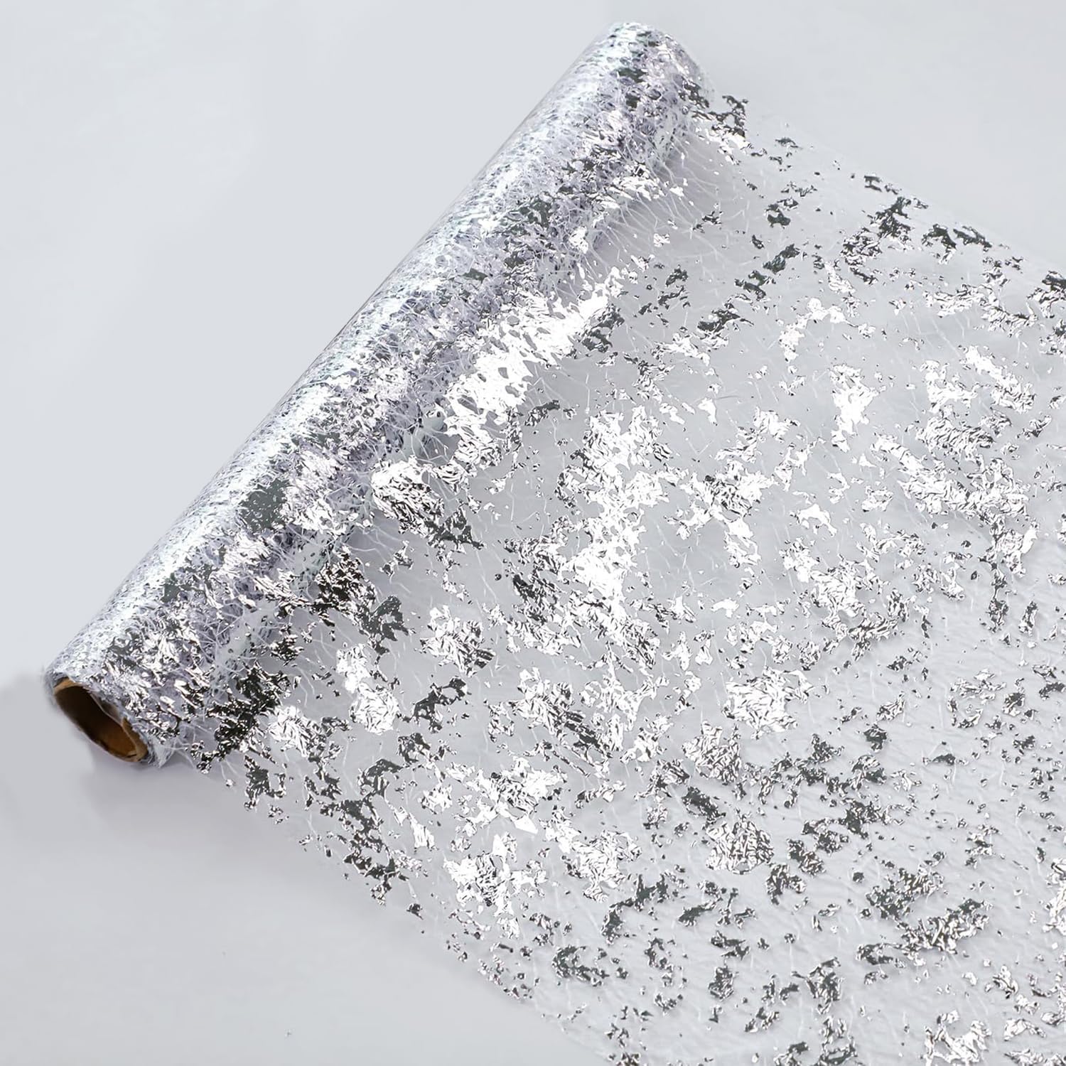 Snowkingdom Silver Table Runner, Sequin Glitter Foil Metallic Runner 11 Inch x 100 Feet, Silver Mesh Table Decorations Centrepiece for Wedding Birthday Party Christmas โ image 1