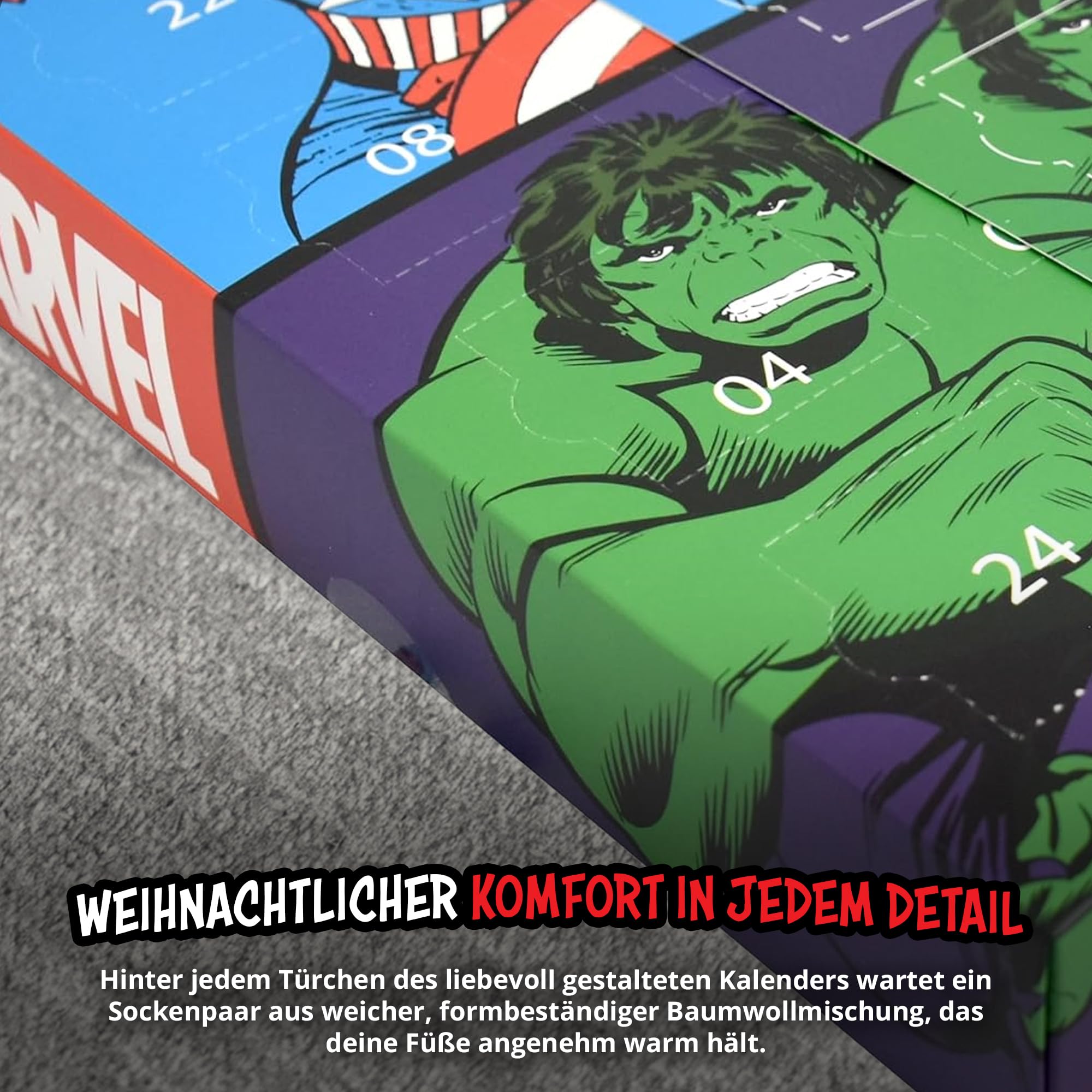 United Labels Star Wars Adventskalender mit 12 Paar Socken für Herren