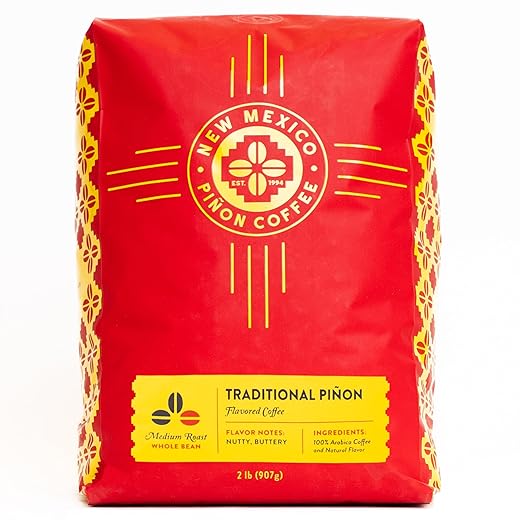 New Mexico Piñon Coffee Naturally Flavored Coffee (Traditional Piñon Whole Bean, 2 pound)