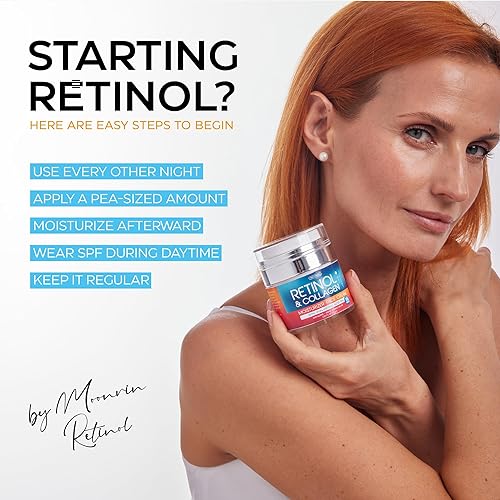 Miniatura 7 de Crema de retinol para cara con ácido hialurónico  Hidratante facial de colágeno para mujeres y hombres  Fórmula avanzada antienvejecimiento para