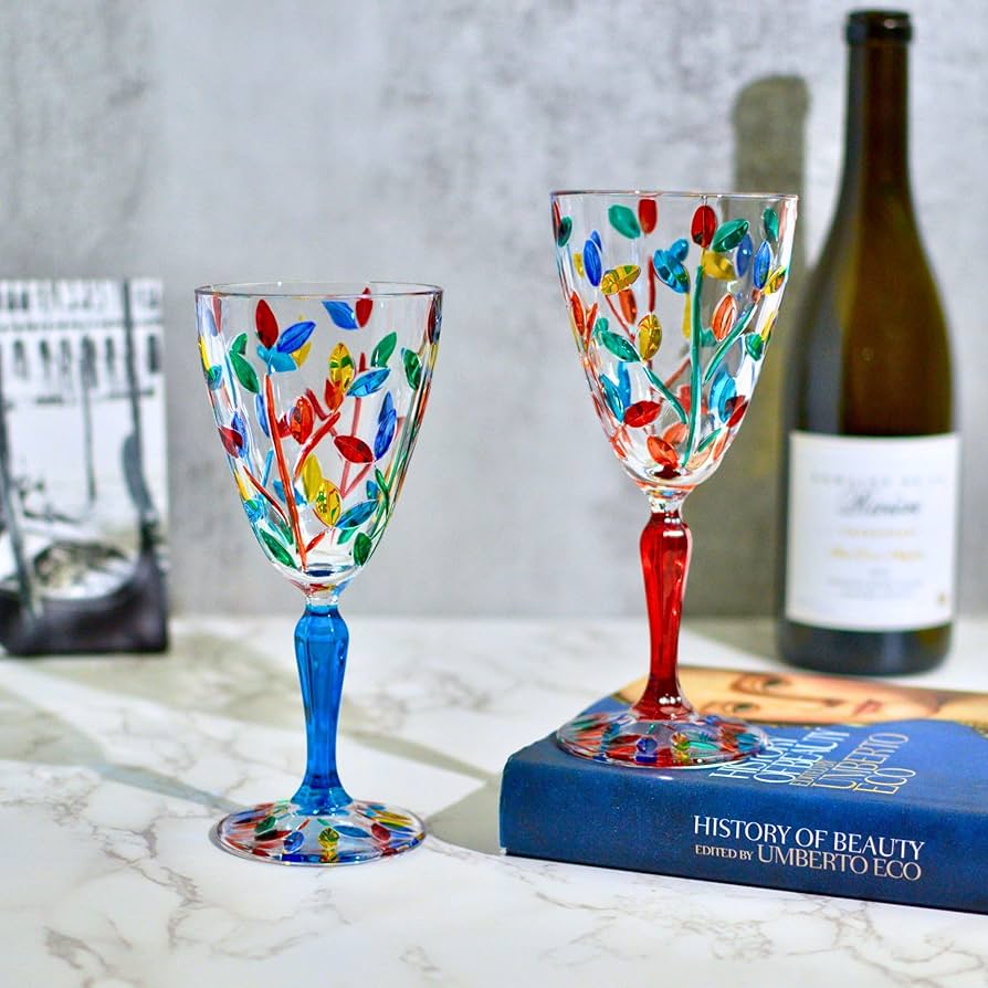 Amazon | イタリアンクリスタルレッドワインドリンクグラス、2個