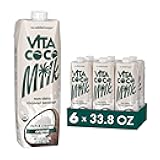 Vita Coco Original Organic Coconut Milk, Plant Based, Dairy Free Milk Alternative - Gluten Free, Soy Free, and Unsweetened, No Added Sugar - Perfect Add to Cereal, Smoothies, Desserts - 33.8 Ounce (Pack of 6)