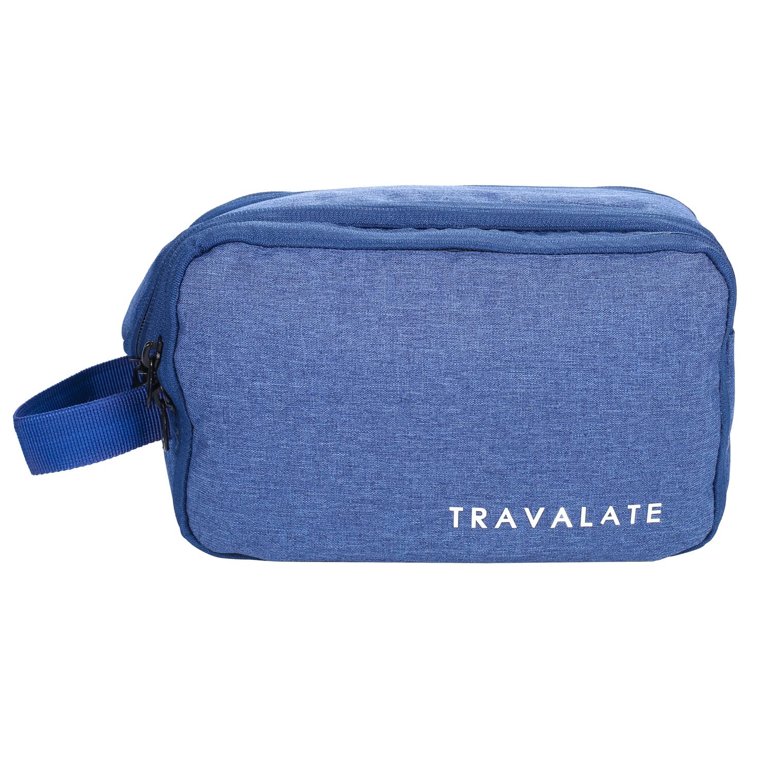 TRAVALATE Polyester Solid 12 Cms Cosmetic Travel Pouch (M_TR1681-NavyBlue_Navy Blue)