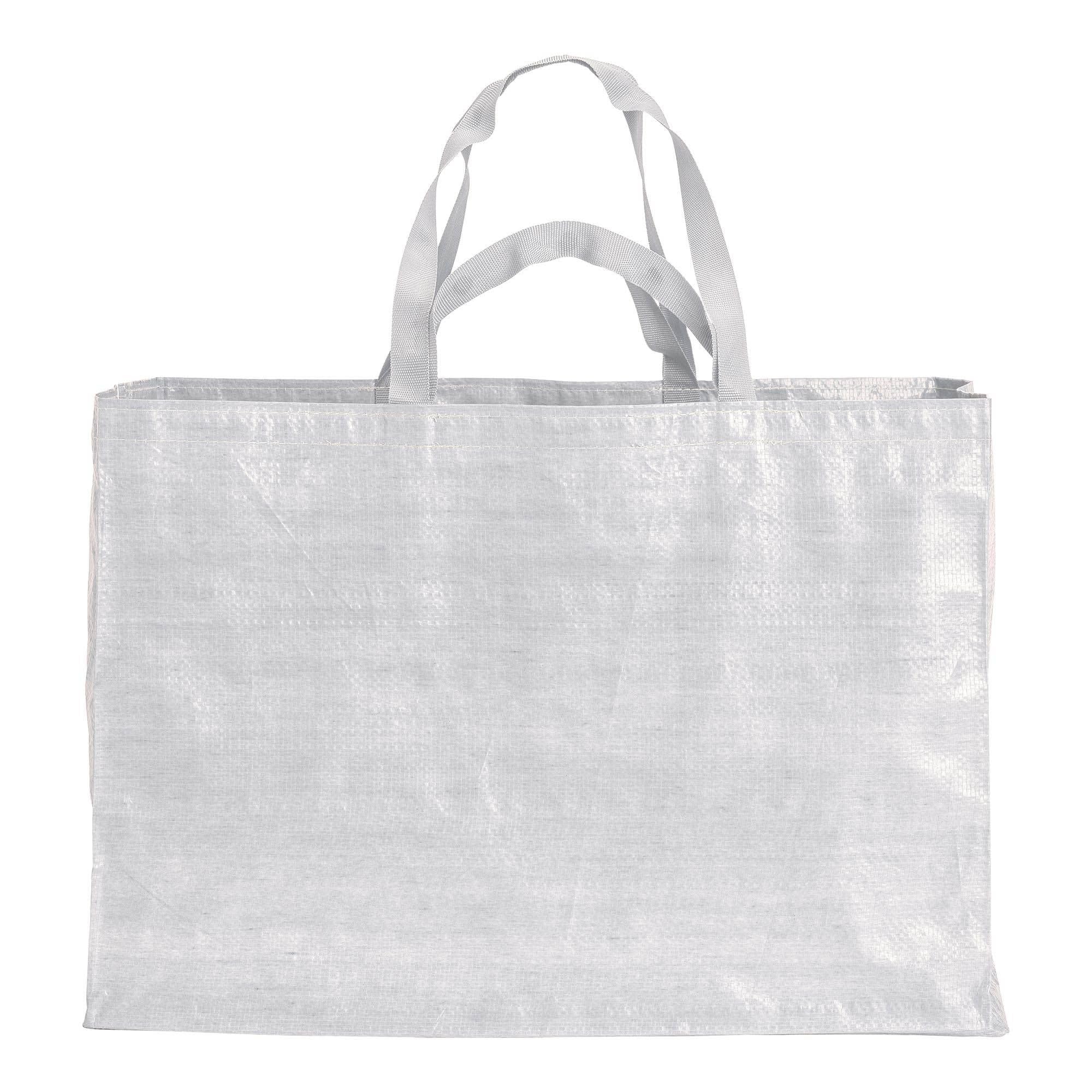 Artexia Sac de courses robuste en polypropylène recyclé laminé Maxi cabas avec soufflet et doubles poignées