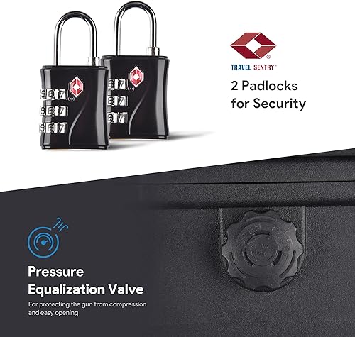 Miniatura 3 de AW Estuche rígido largo para rifle de 53 pulgadas estuche de pistola portátil para rifles resistente al agua resistencia a impactos resistencia a