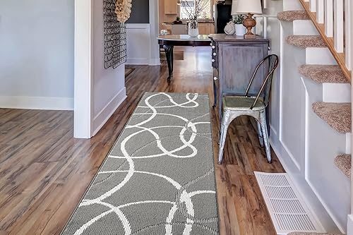 Alfombra de pasillo de tamaño personalizado para entrada de pasillo, parte trasera de goma antideslizante, 27 pulgadas de ancho x tu elección de