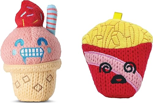 Ami Amis Juguete de punto de felpa de 4 pulgadas, frijol y francois, lindos juguetes de peluche coleccionables