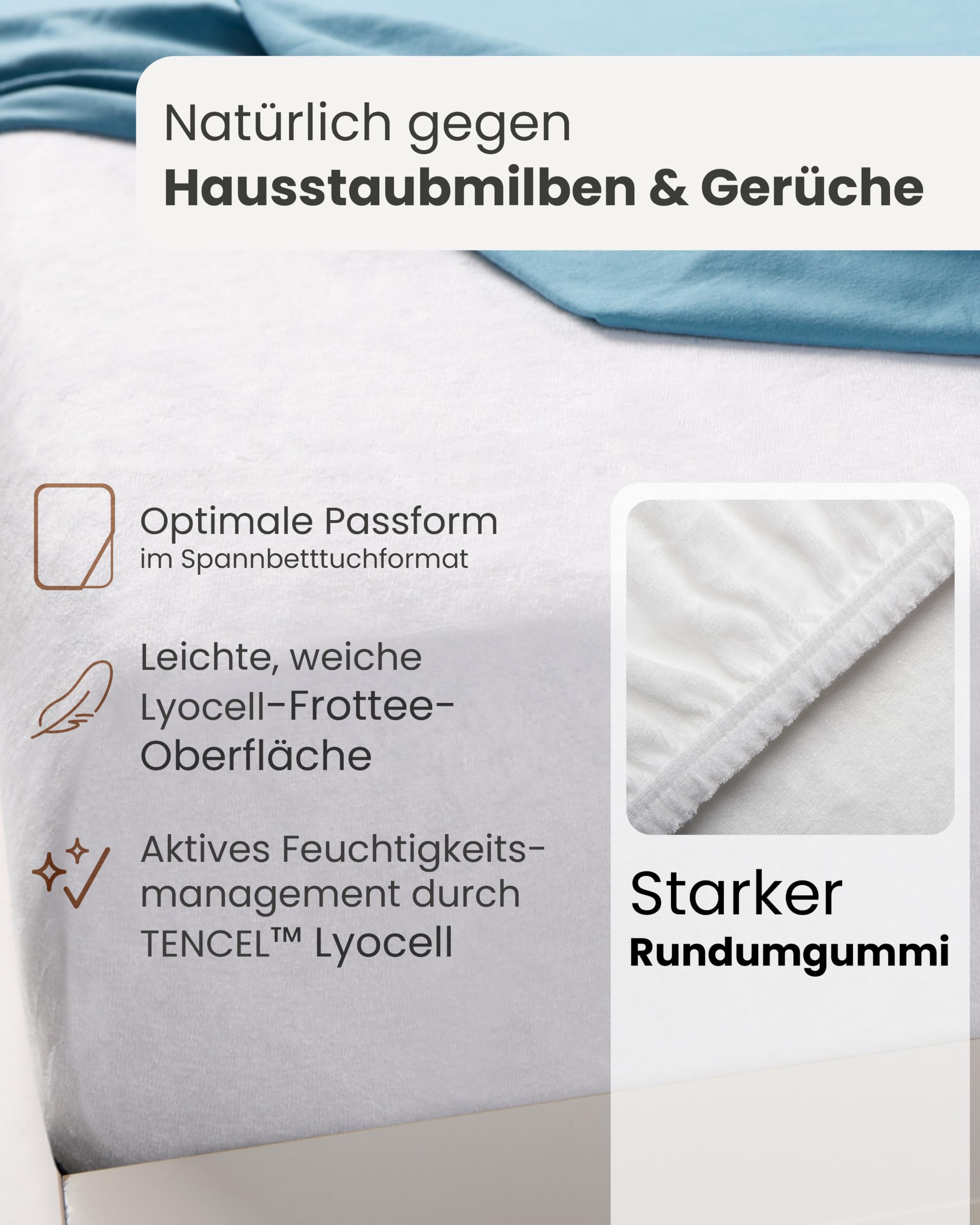 Bella Donna Matratzenschoner Clima für Matratzen 90/190-100/220 cm Weiss