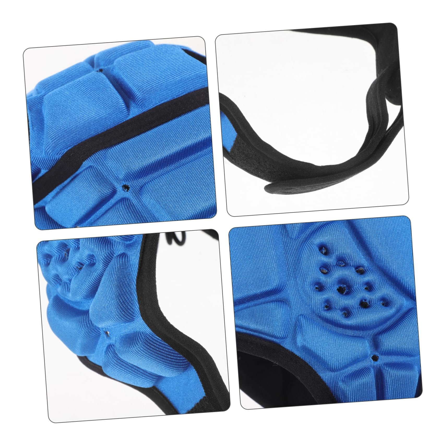 BESPORTBLE copricapo da wrestling guardia protettivo casco da atleta imbottito casco caschetto rugby protezione per la testa da rugby protezione per la testa regolabile spugna Blue