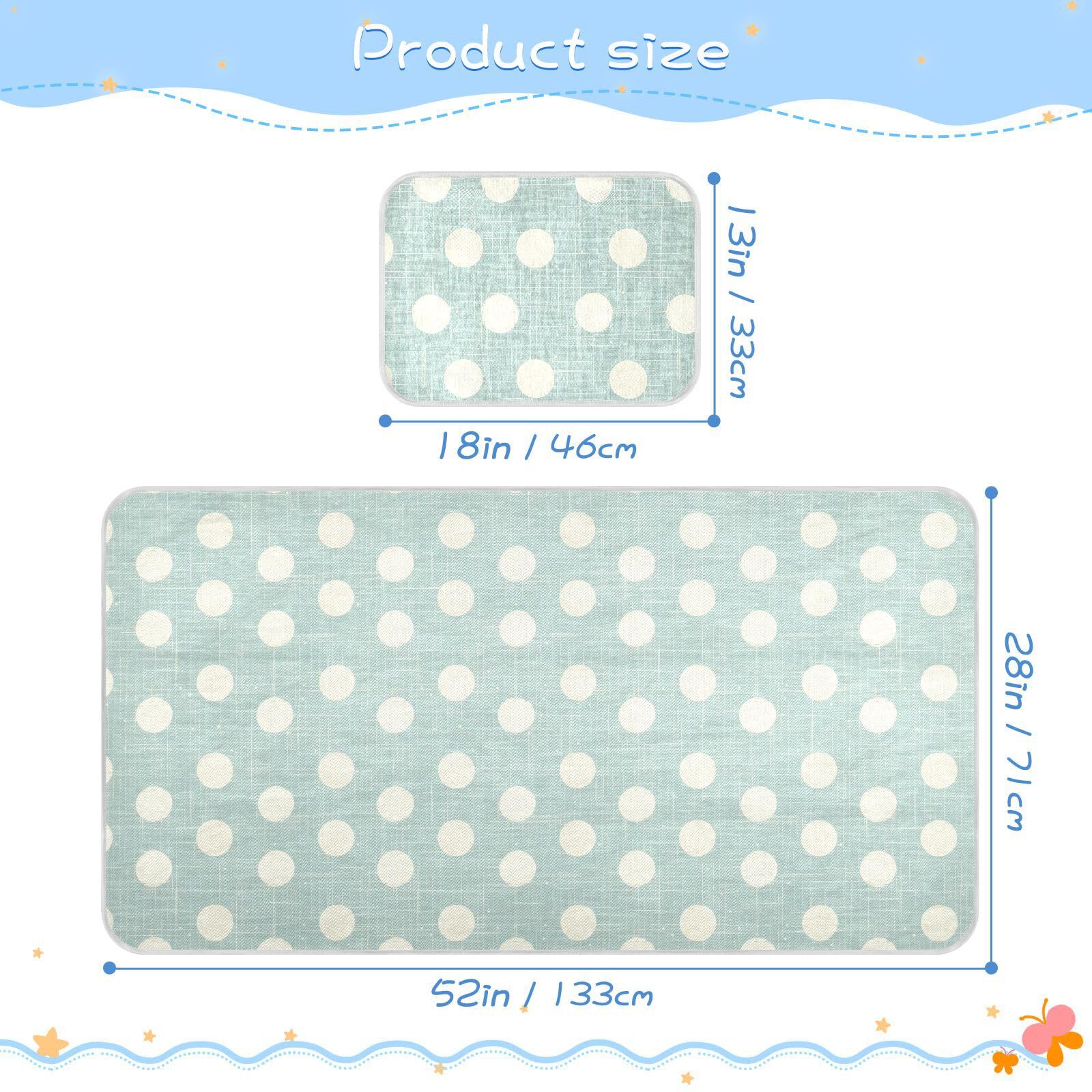 Dots Green Cooling Baby Bassinet Mattress 28