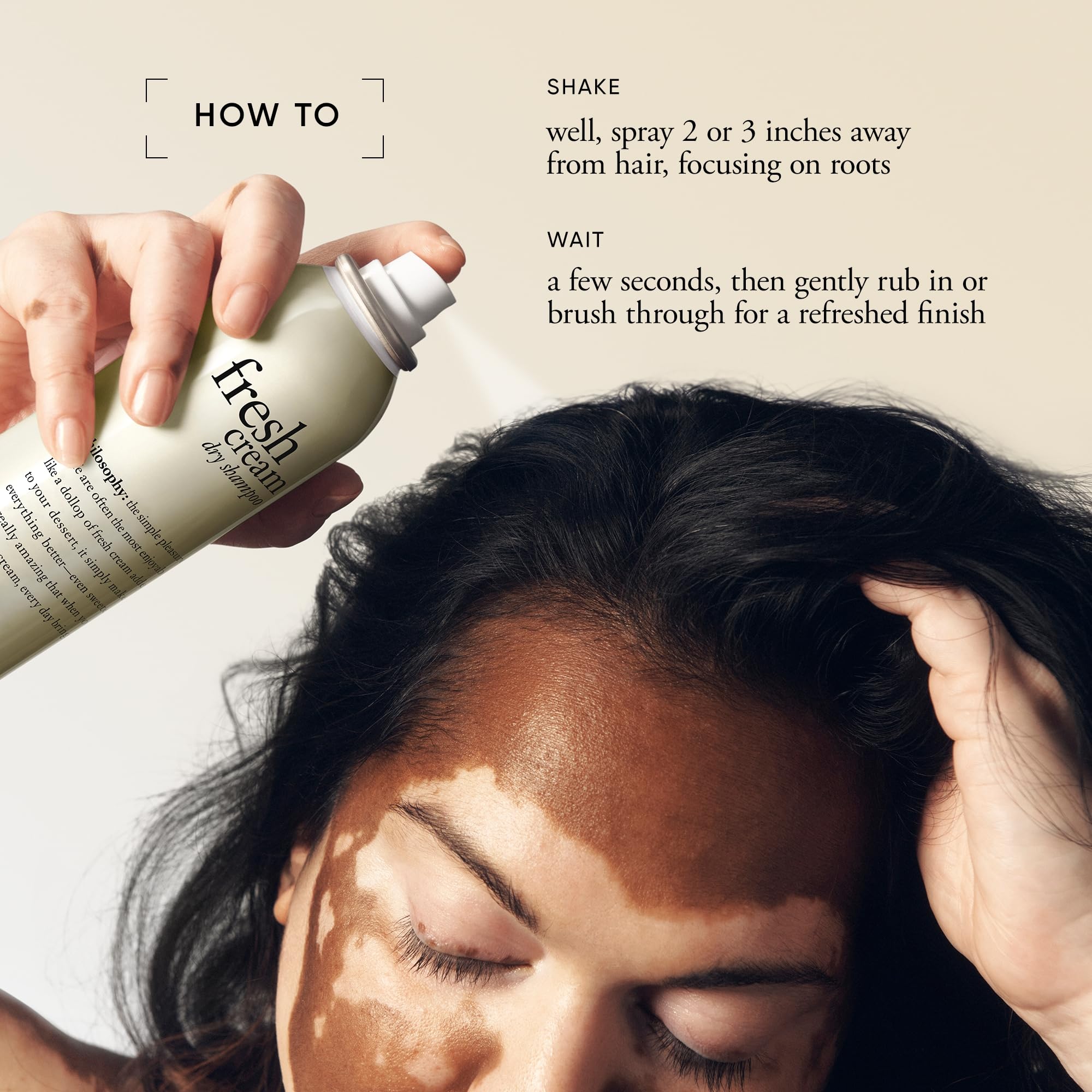 philosophy dry shampoo - instantly cleanses hair - adds volume & texture without going to the salon