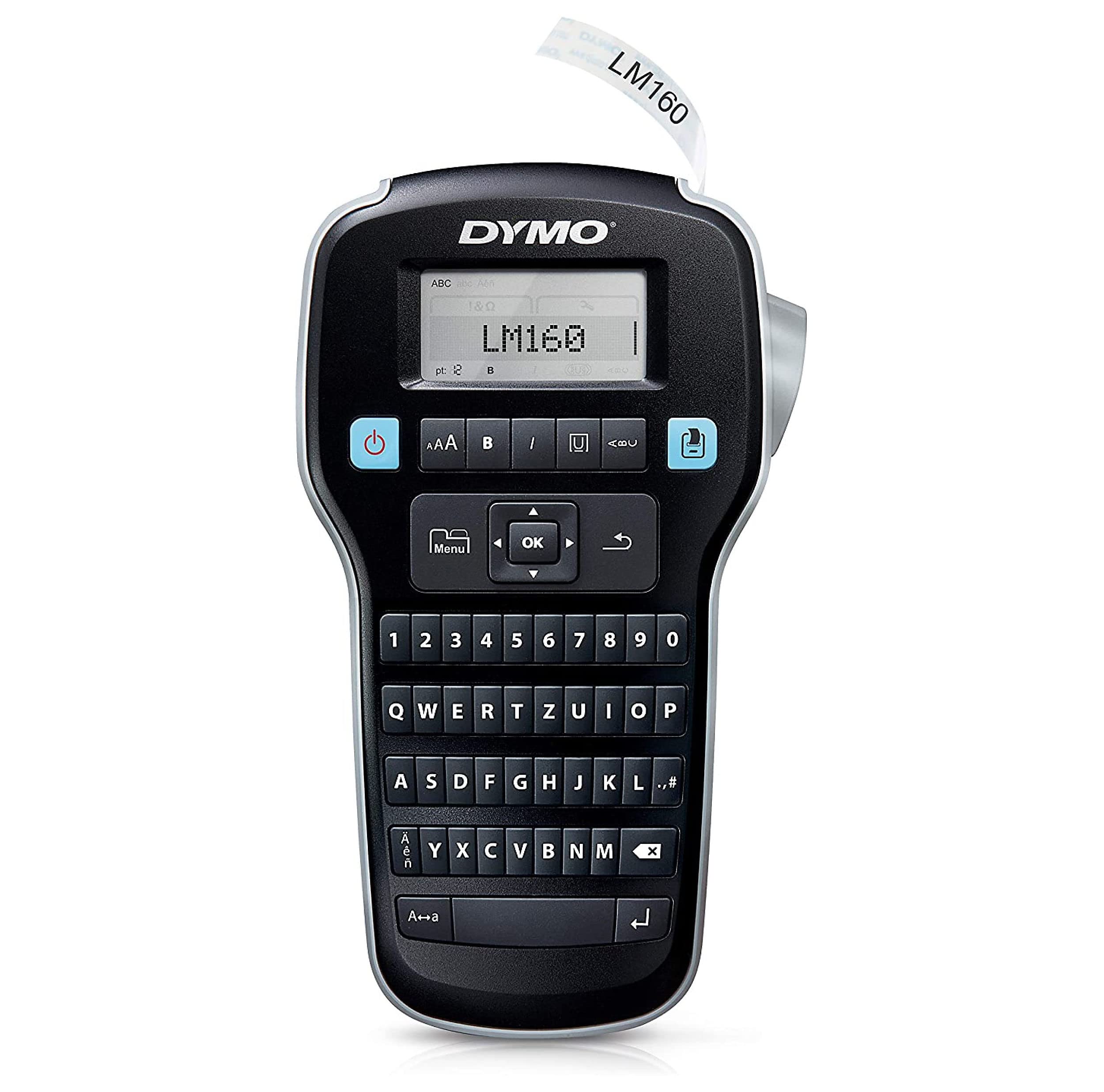 DYMO LabelManager 160 Tragbares Beschriftungsgerät | Etikettiergerät mit QWERTZ Tastatur | Einfache Textbearbeitung