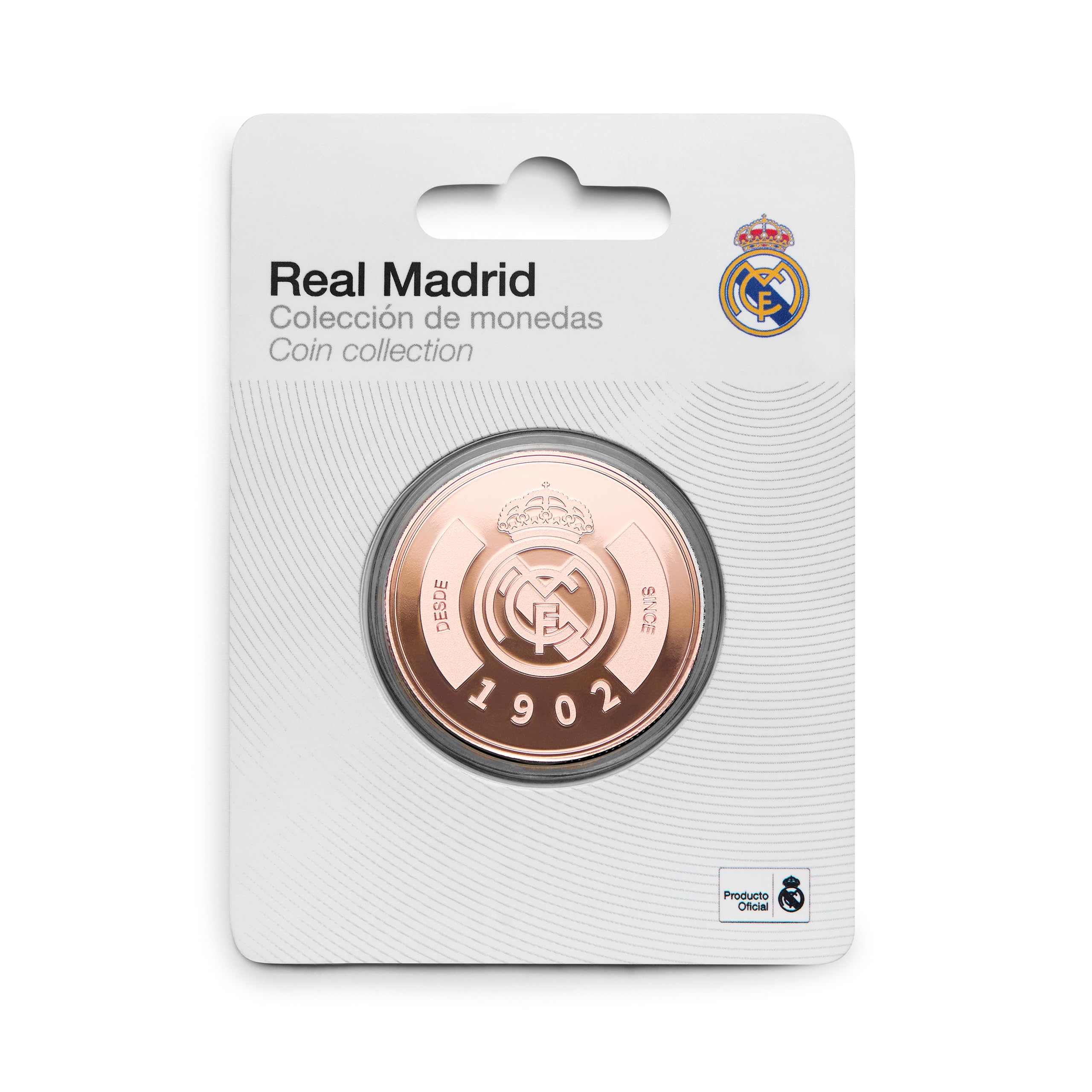 MOCIWORLD - Real Madrid - Special edition coin with the club's emblem and the year of its foundation 1902 - Collector's items - Copper - Official product