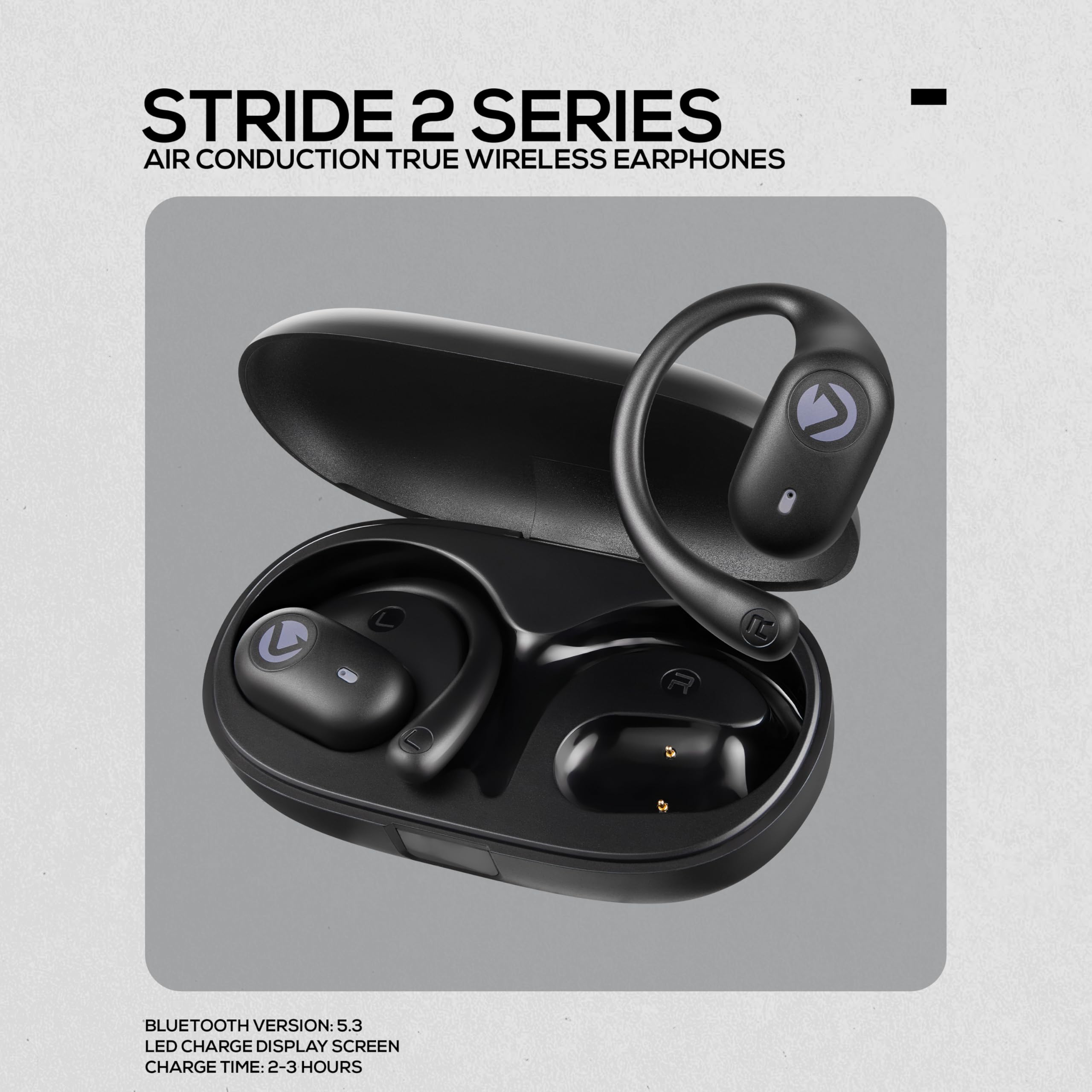 Volkano Stride 2 Air Conduction True Wireless Earphones - Black