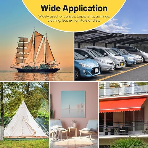 Miniatura 6 de Titoe Kit de broches de lona resistente, herramienta de cierre a presión ajustable, incluye 30 juegos de broches de 0.591 in para cubierta de barco,