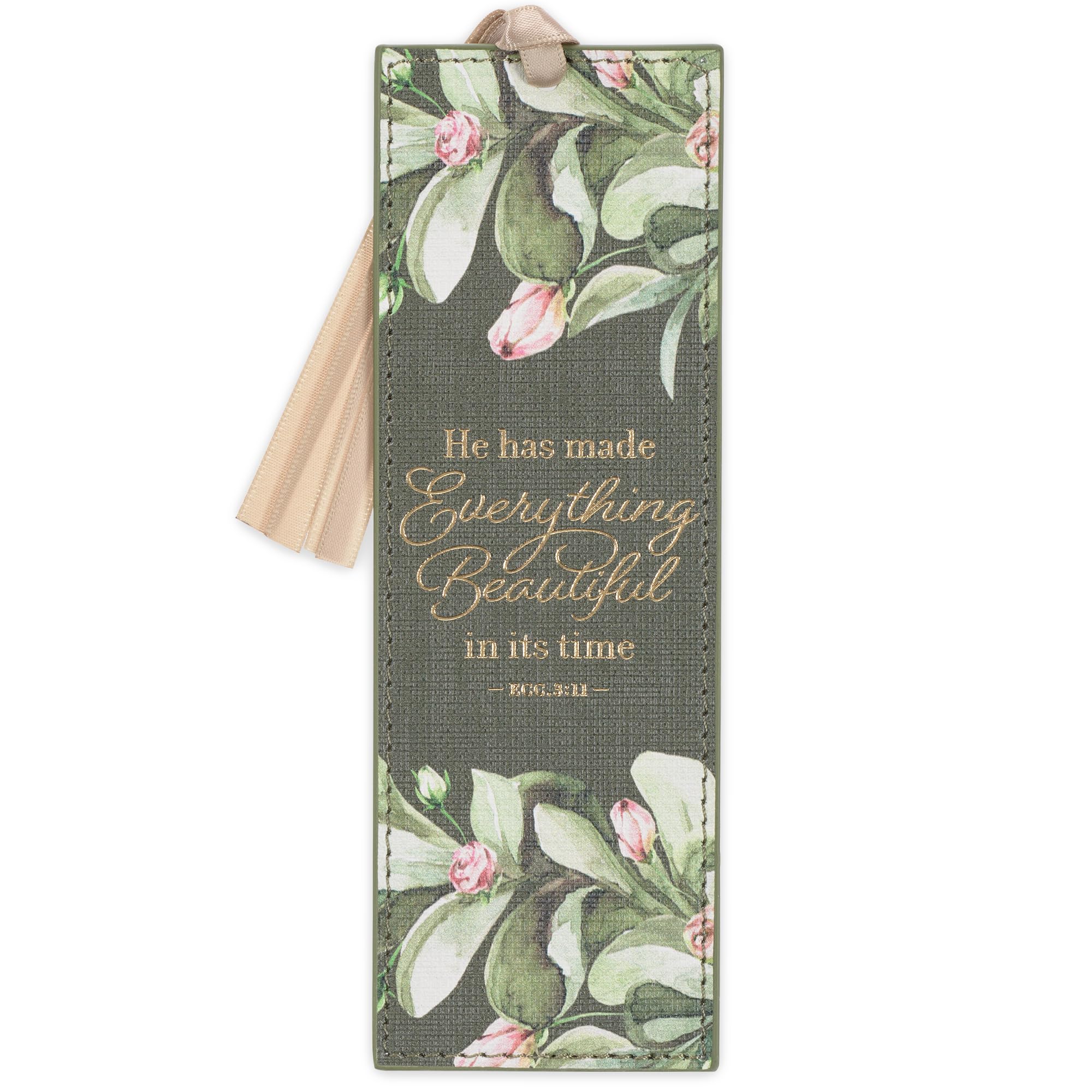 Christian Art Gifts Faux Leather Bookmark for Women: Everything Beautiful