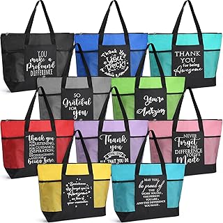 Paterr 10/20/30 Pcs Thank You Tote Bags Bulk for Women Appreciation Gift for Employee Teachers Coworker Cna Nurse Staff