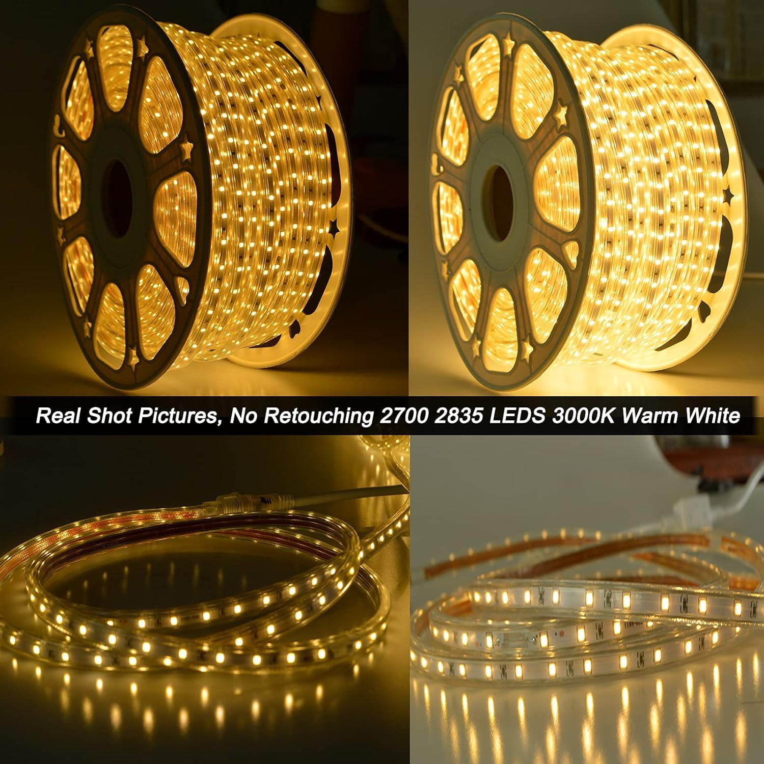 TEQO LED Rope Light - 10M Warm White, Waterproof -9