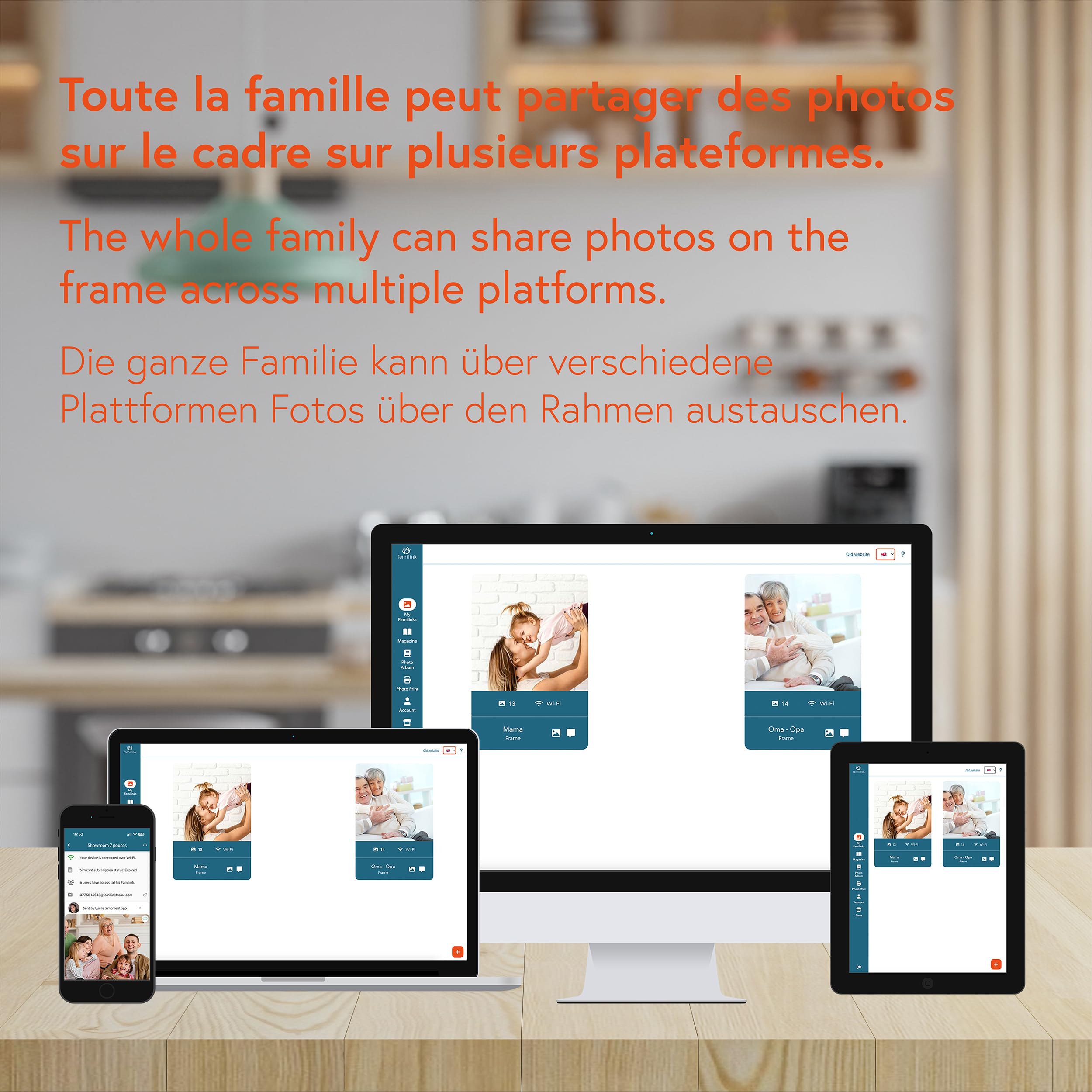 Cadre Photo numérique 4G pour Les Grands-Parents - Fonctionne avec 4G ou avec Wi-FI - Partagez Facilement des Photos avec Vos Proches - Écran 10 Pouces